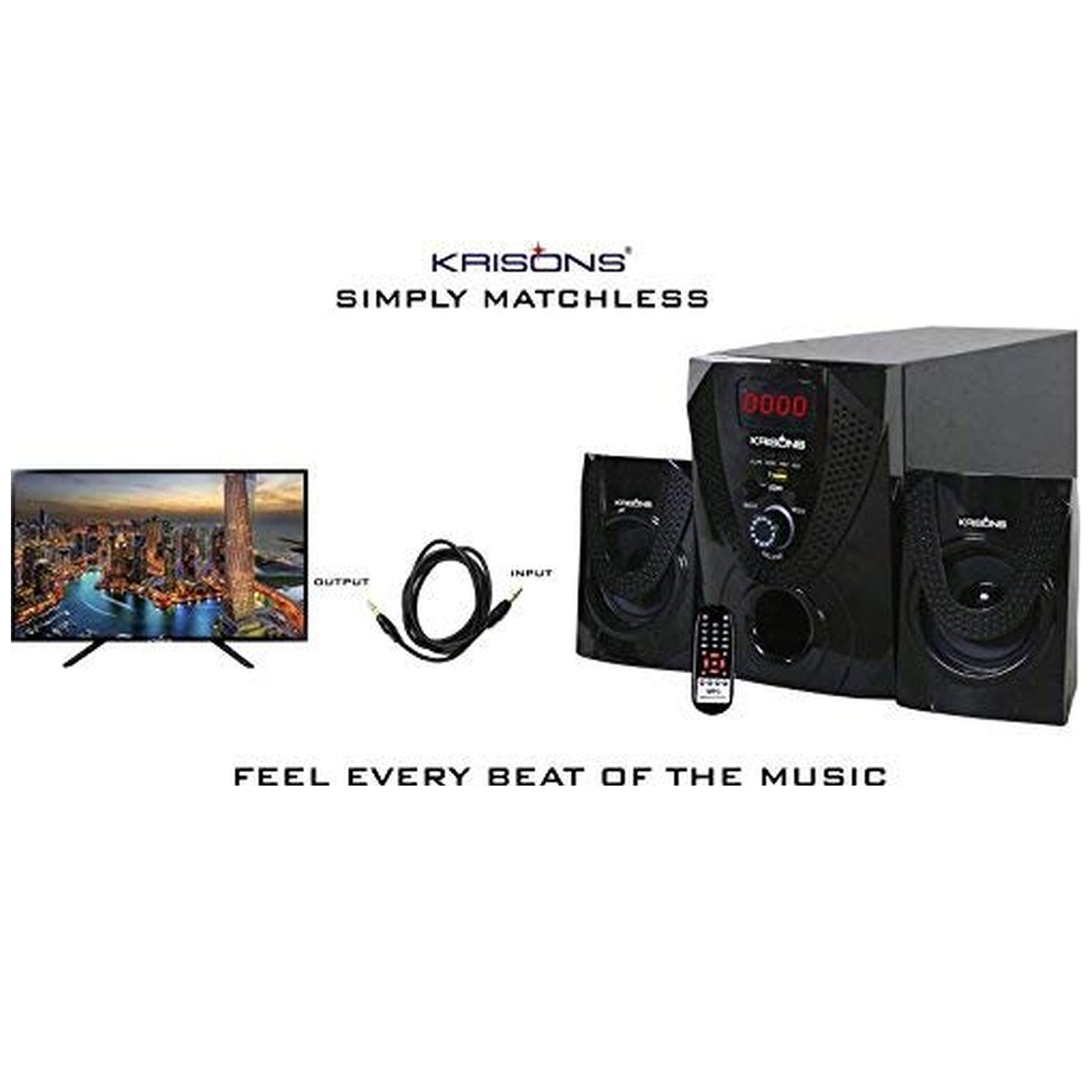 Krisons Nexon 30W Bluetooth Home Theatre with Remote (Extra Bass, 2.1 Channel, Black)_6