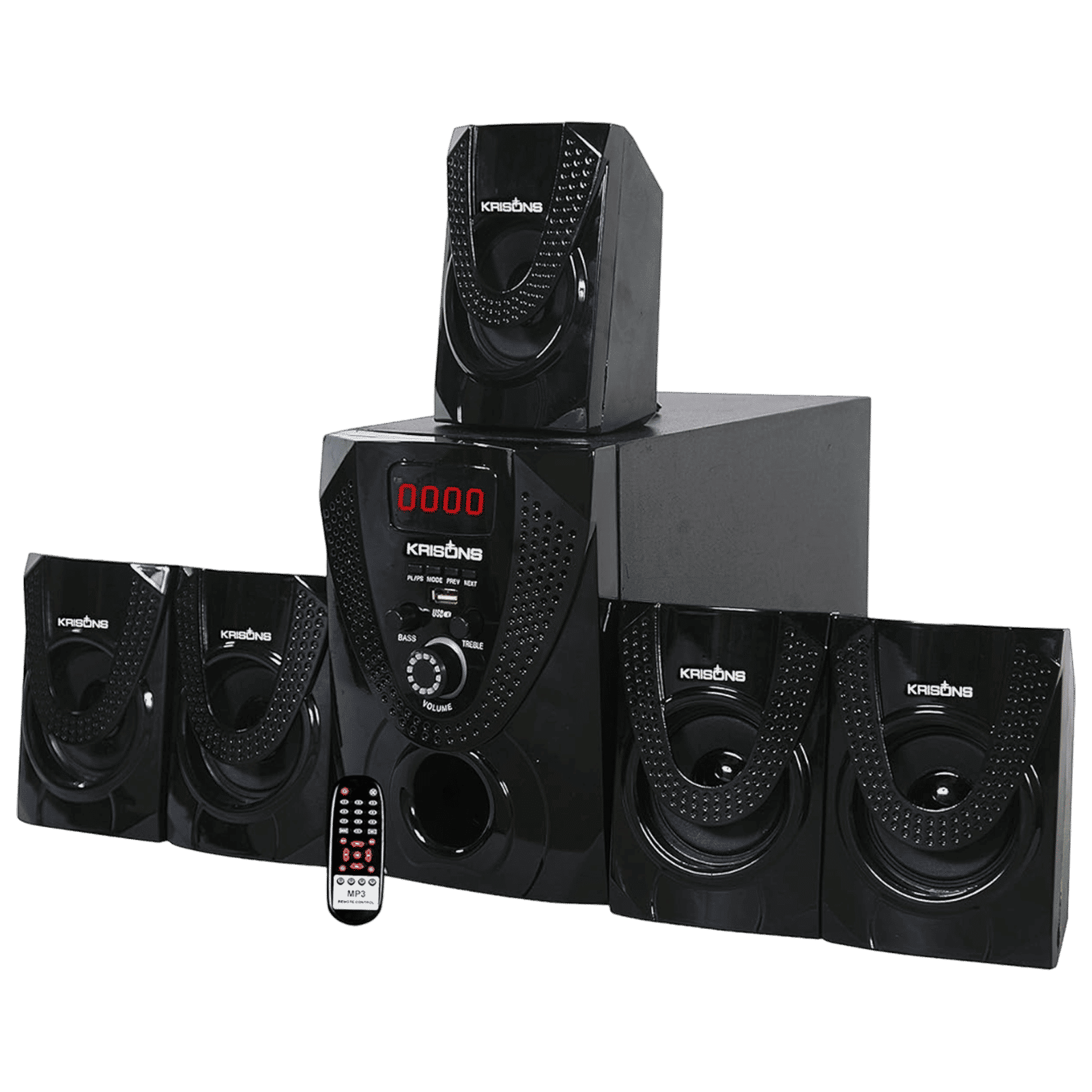 Krisons Nexon 30W Bluetooth Home Theatre with Remote (Deep Bass, 5.1 Channel, Black) Krisons Nexon 30W Bluetooth Home Theatre with Remote (Deep Bass, 5.1 Channel, Black)_1