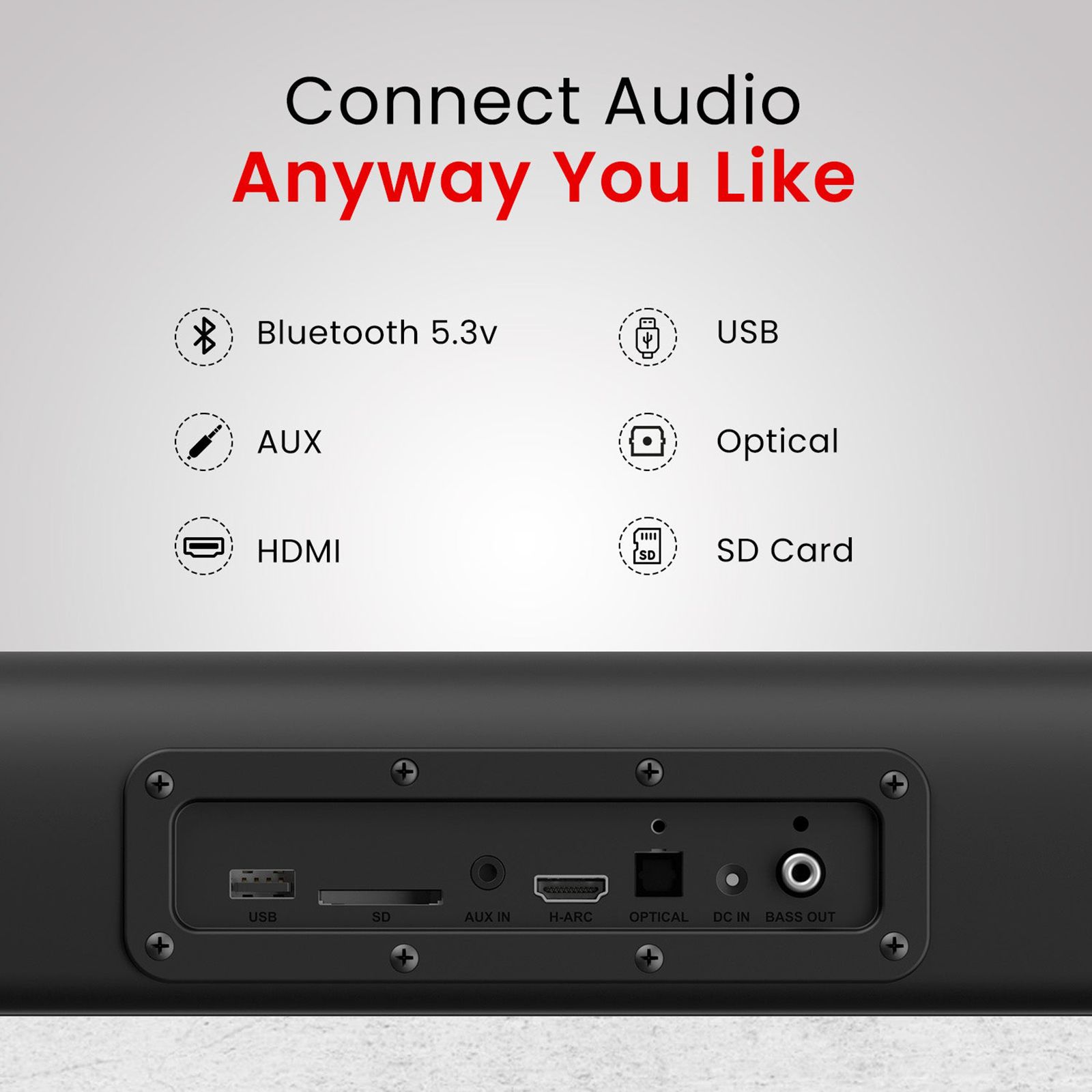 PORTRONICS Pure Sound 105 200W Bluetooth Soundbar with Remote (Spacious HD Audio, 2.1 Channel, Black)_13