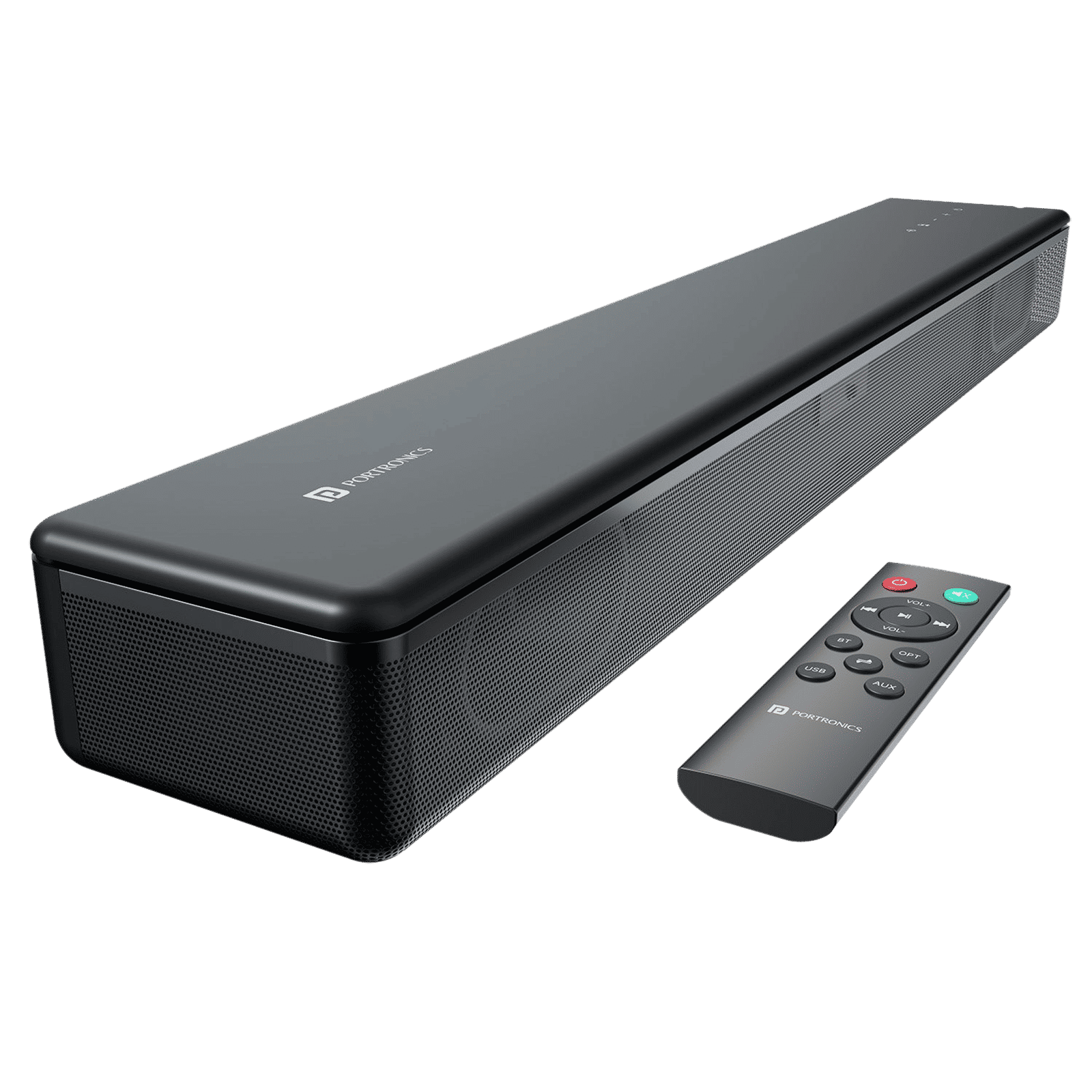PORTRONICS Sound Slick 8 80W Bluetooth Soundbar with Remote (Surround Sound, 2.1 Channel, Black)_1