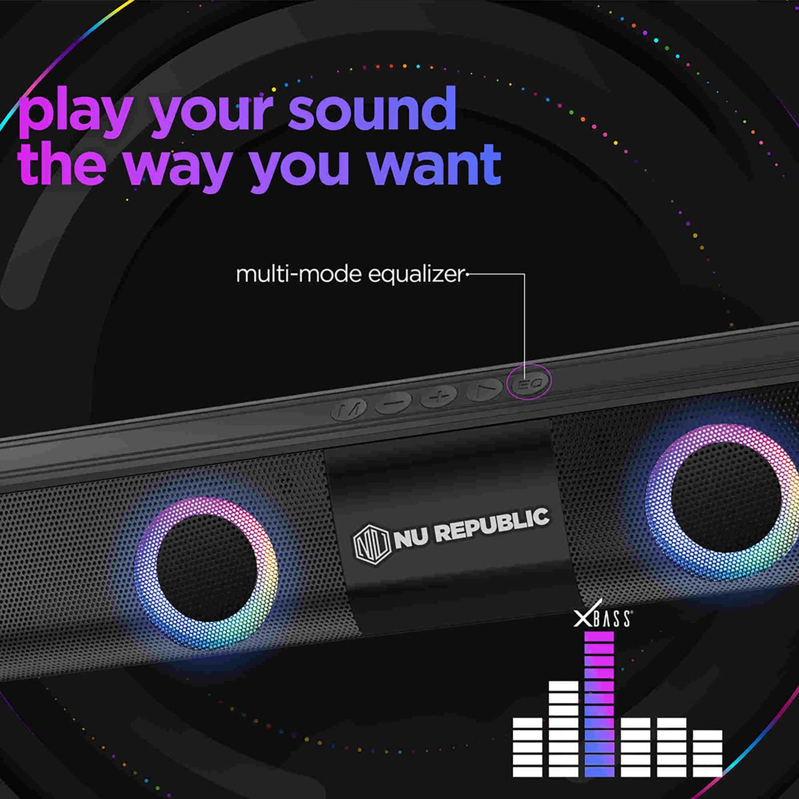 Nu Republic Party Box 20W Bluetooth Soundbar (360 Degree Surround Sound, 2.0 Channel, Black) Nu Republic Party Box 20W Bluetooth Soundbar (360 Degree Surround Sound, 2.0 Channel, Black)_10