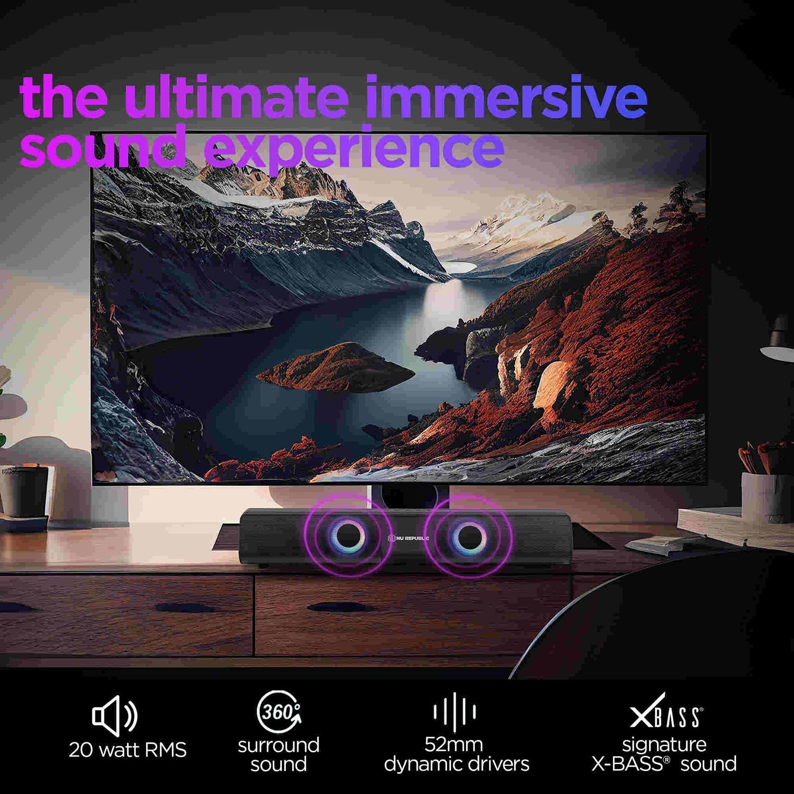 Nu Republic Party Box 20W Bluetooth Soundbar (360 Degree Surround Sound, 2.0 Channel, Black) Nu Republic Party Box 20W Bluetooth Soundbar (360 Degree Surround Sound, 2.0 Channel, Black)_11