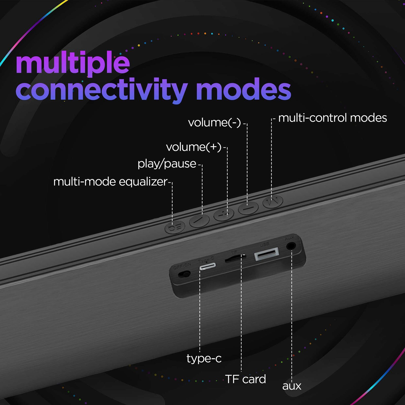 Nu Republic Party Box 20W Bluetooth Soundbar (360 Degree Surround Sound, 2.0 Channel, Black) Nu Republic Party Box 20W Bluetooth Soundbar (360 Degree Surround Sound, 2.0 Channel, Black)_15