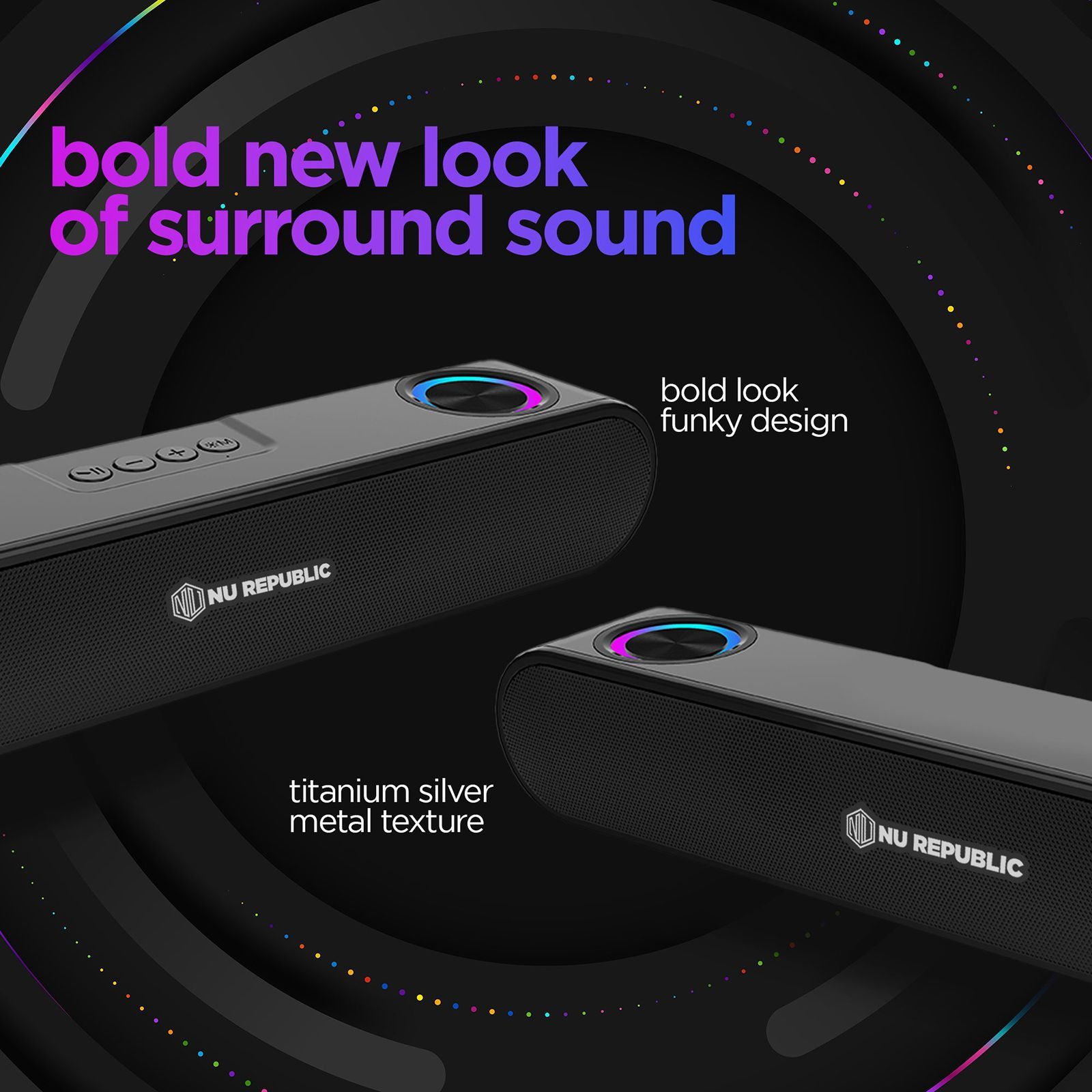 Nu Republic Party Box 16 16W Bluetooth Soundbar ( 360 Degree Surround Sound, 2.0 Channel, Black)_10