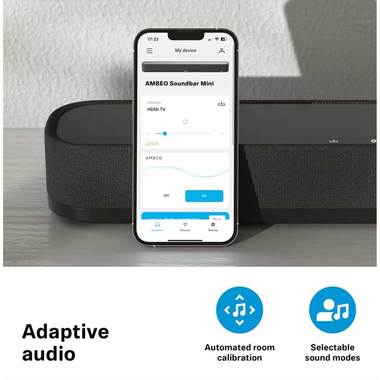 SENNHEISER AMBEO Mini 250W SoundBar with Remote (Dolby Atmos, 5.1.4 Channel, Black)_7