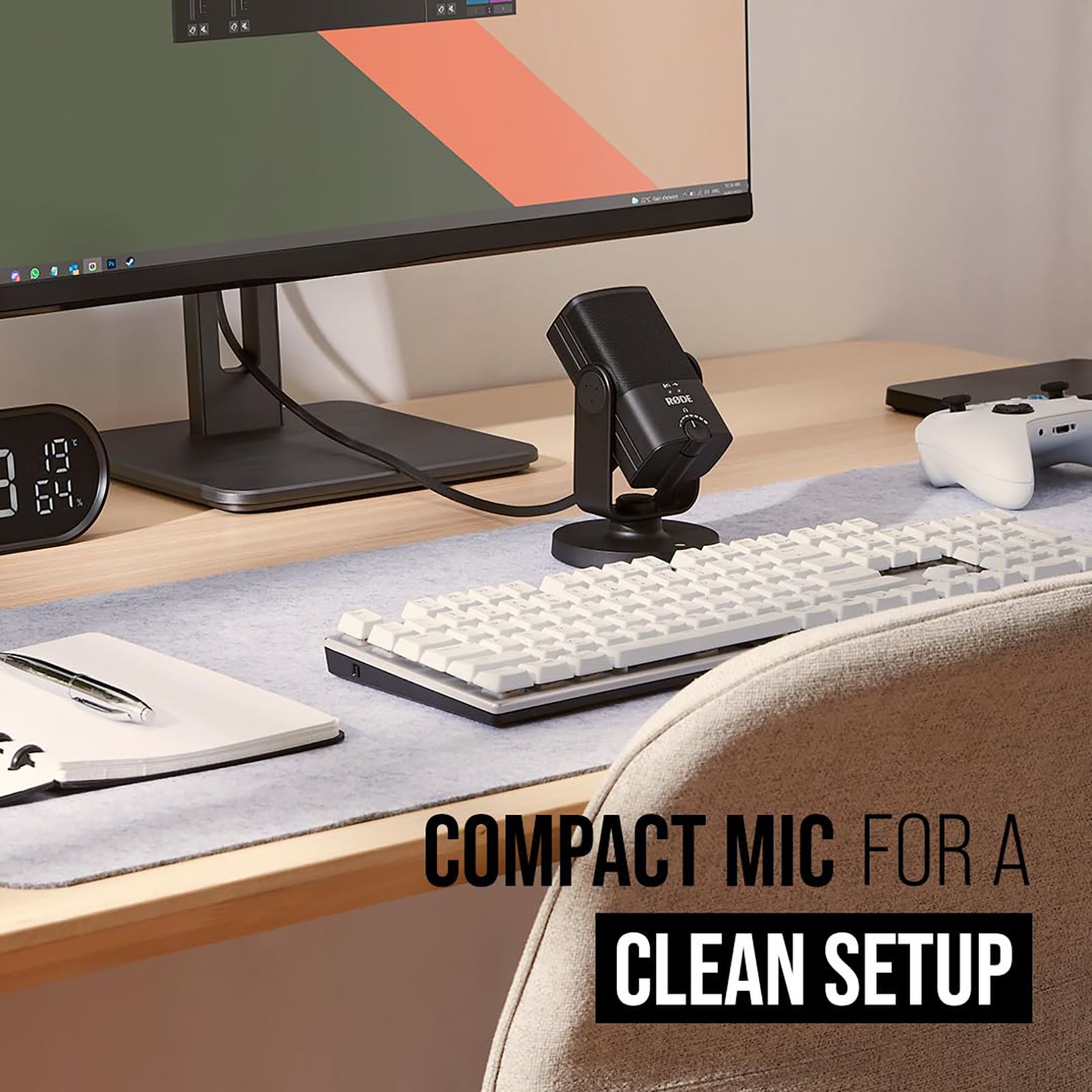 RODE NT-USB Mini 3.5 Jack Wired Microphone with 360 Degree Range Pickup (Black)_7