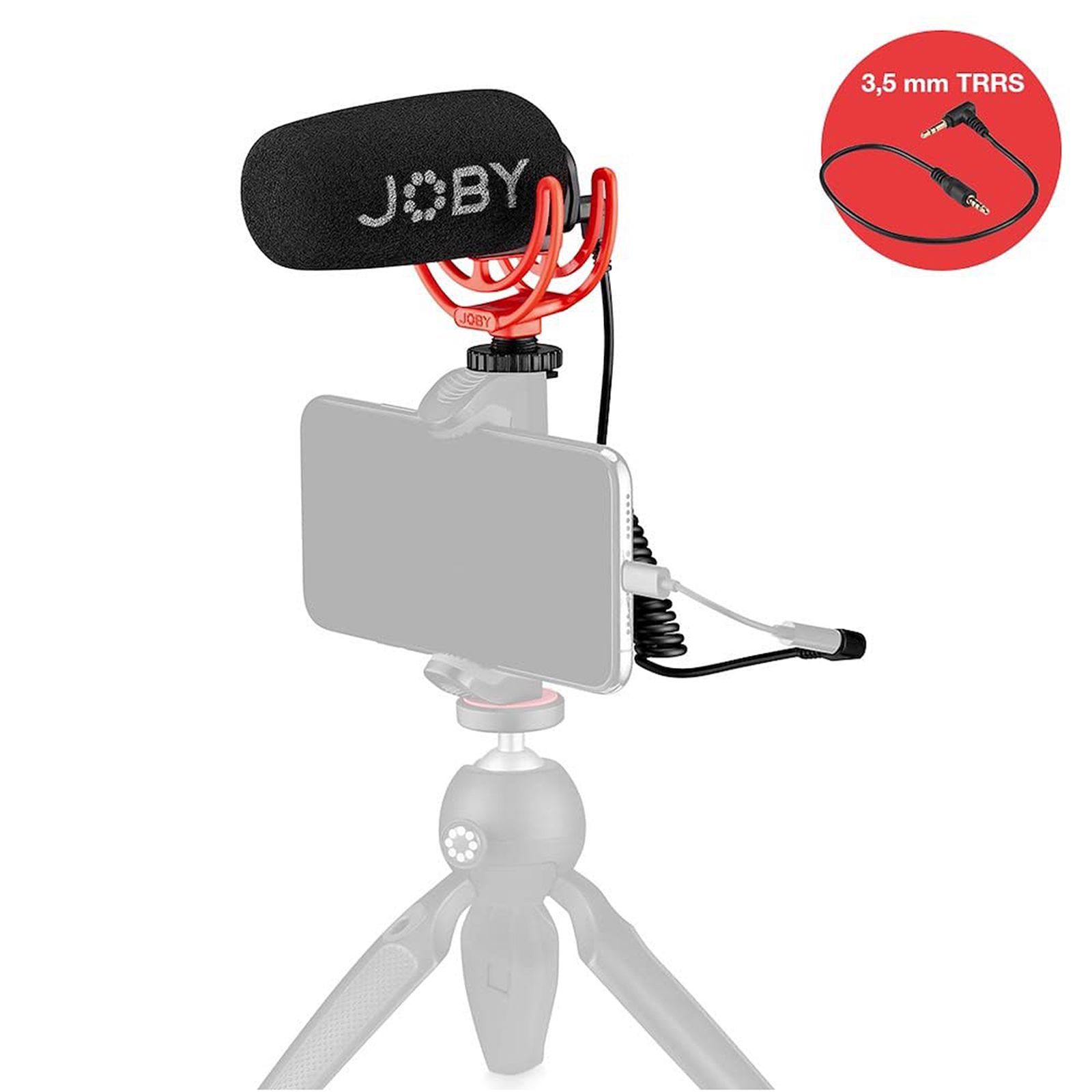 JOBY Wavo 3.5 Jack Wired Microphone with Wide Frequency Response Range (Black & Red)_10