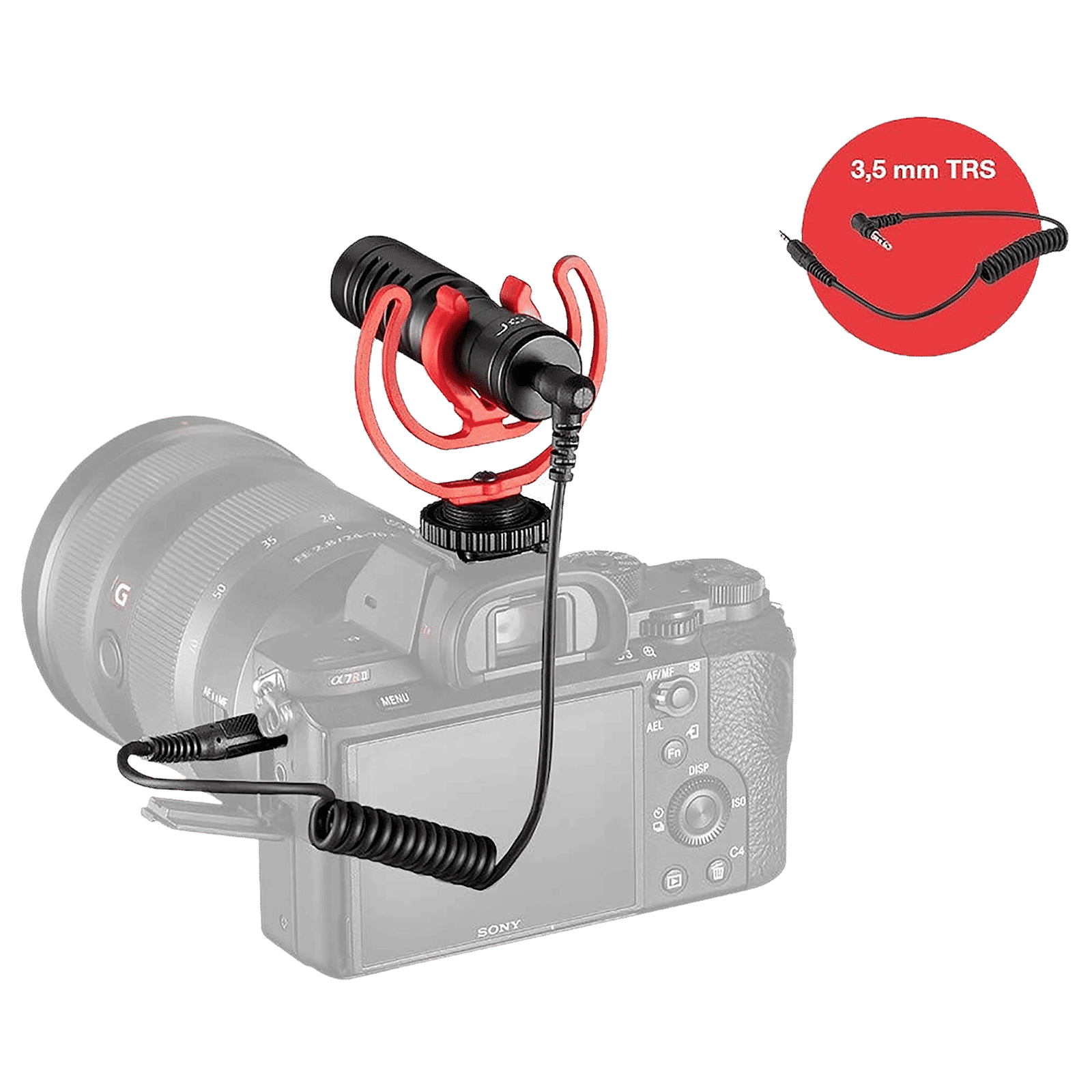 JOBY Wavo 3.5 Jack Wired Microphone with Safety Locking Disk (Black & Red)_3