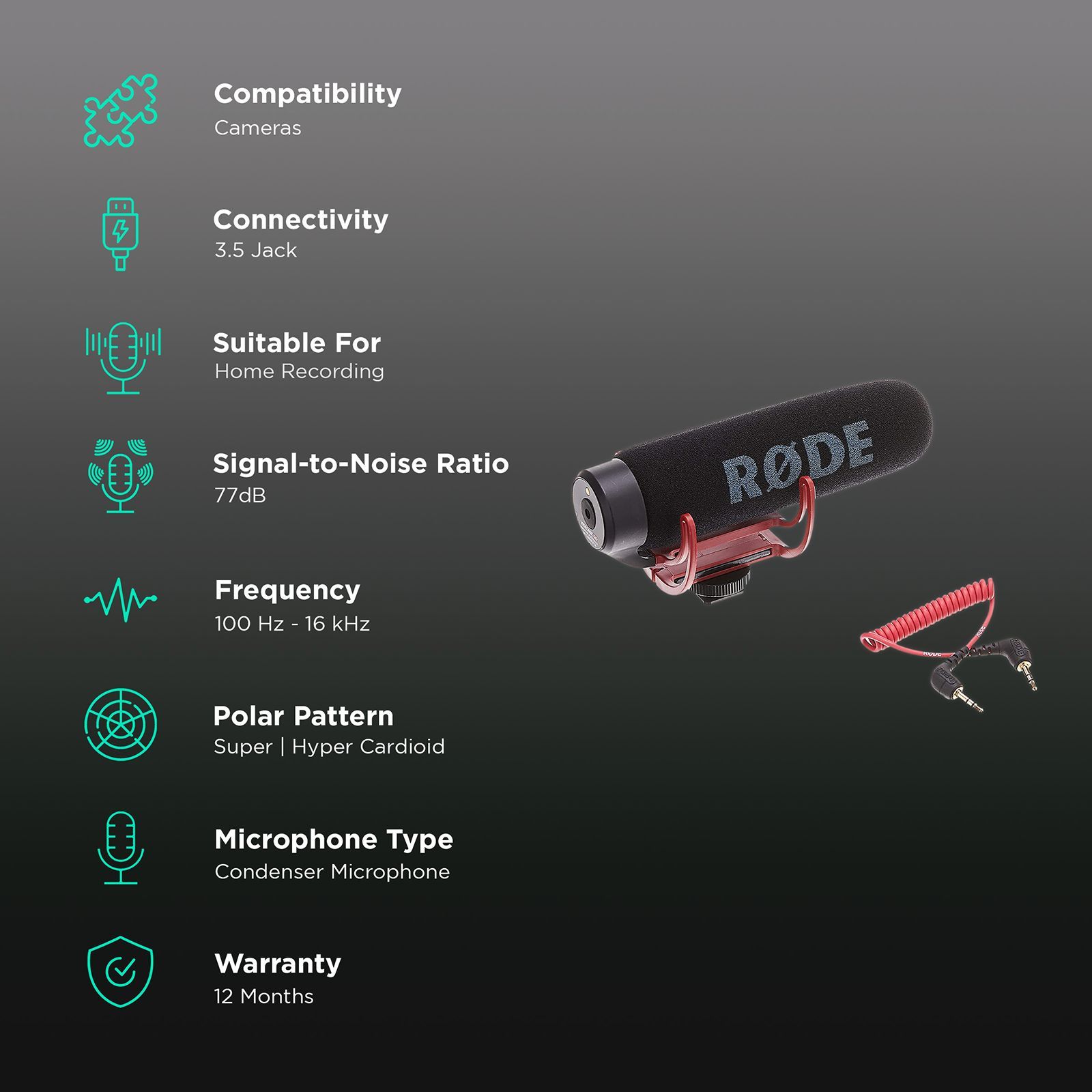 RODE VideoMic GO 3.5 Jack Wired Microphone with Crisp & Directional Audio (Black) RODE VideoMic GO 3.5 Jack Wired Microphone with Crisp & Directional Audio (Black)_2