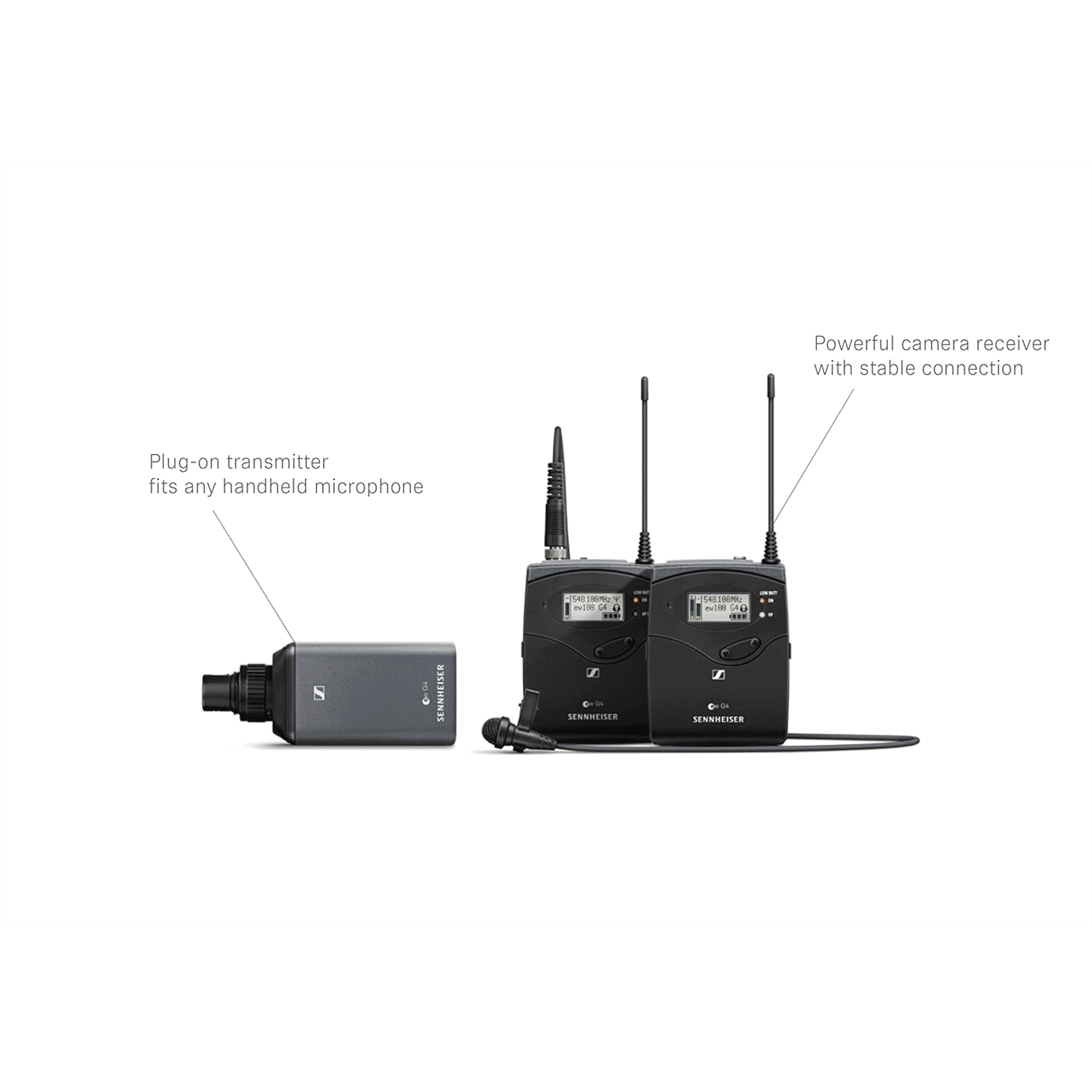 SENNHEISER EW 100 ENG G4-A Dual 3.5 Jack Wireless Microphone with Clip on Mic (Black)_7