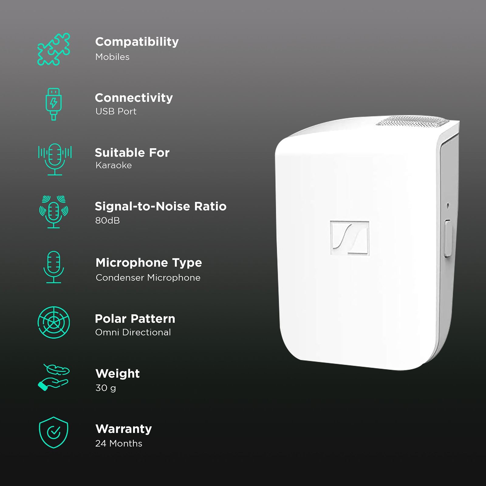 SENNHEISER Memory Mic USB Wireless Microphone with Crystal Clear Audio (Black)_2