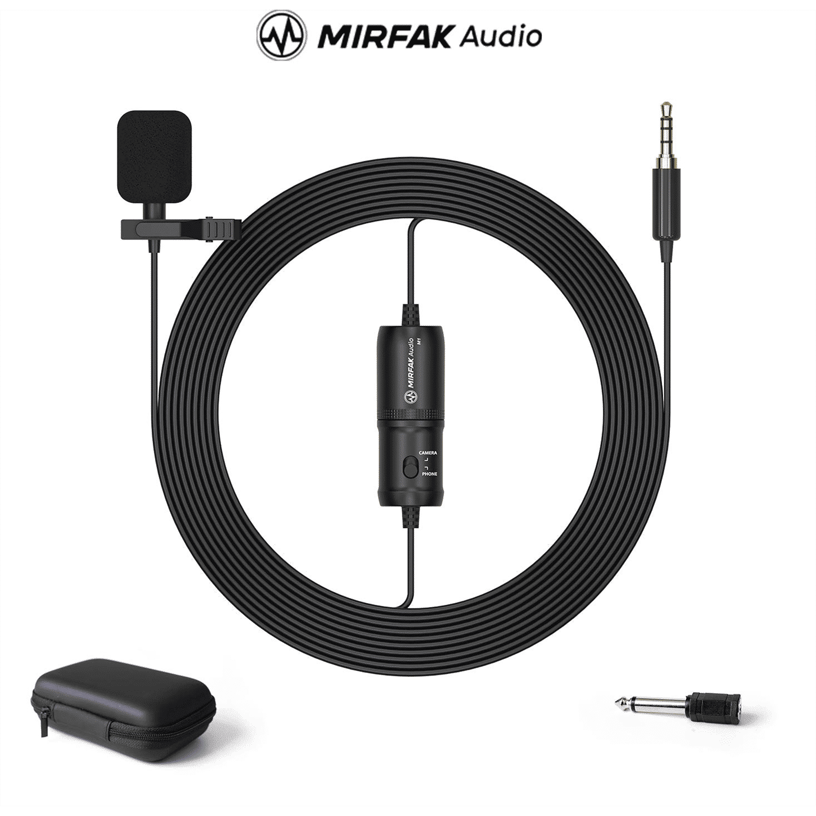 MIRFAK 3.5 Jack Wired Microphone with Intelligent Noise Reduction (Black)_6