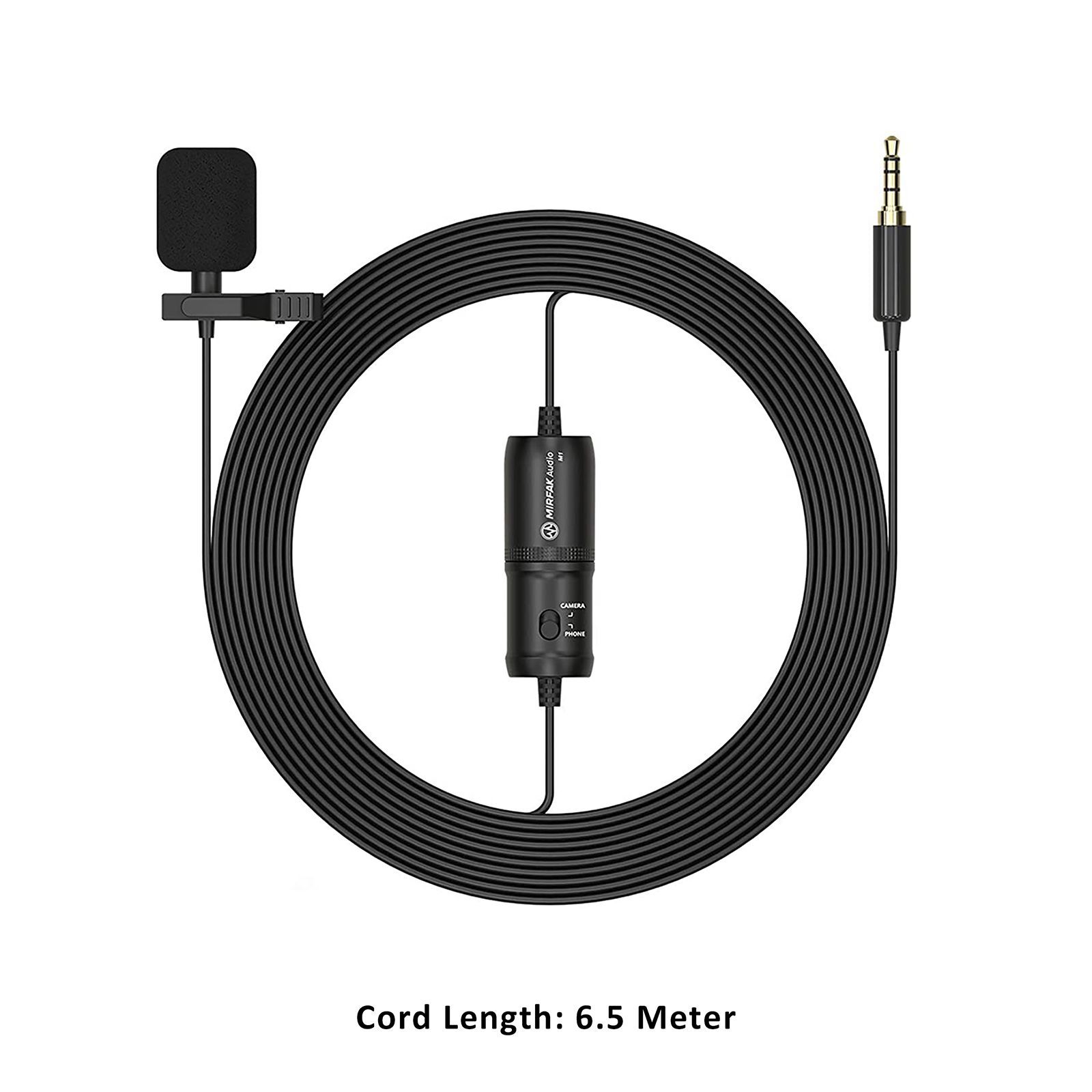 MIRFAK 3.5 Jack Wired Microphone with Intelligent Noise Reduction (Black)_7