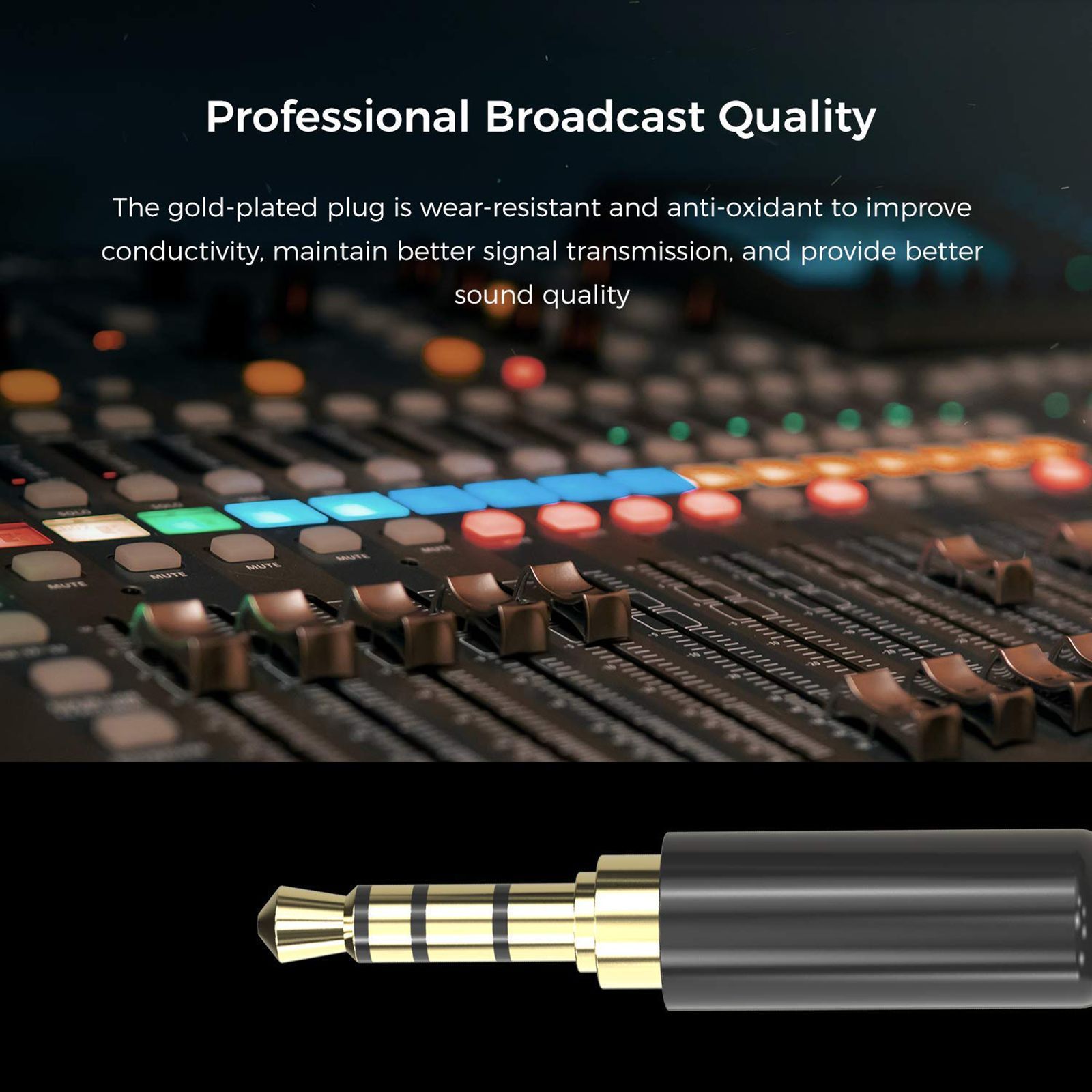 MIRFAK 3.5 Jack Wired Microphone with Intelligent Noise Reduction (Black)_9