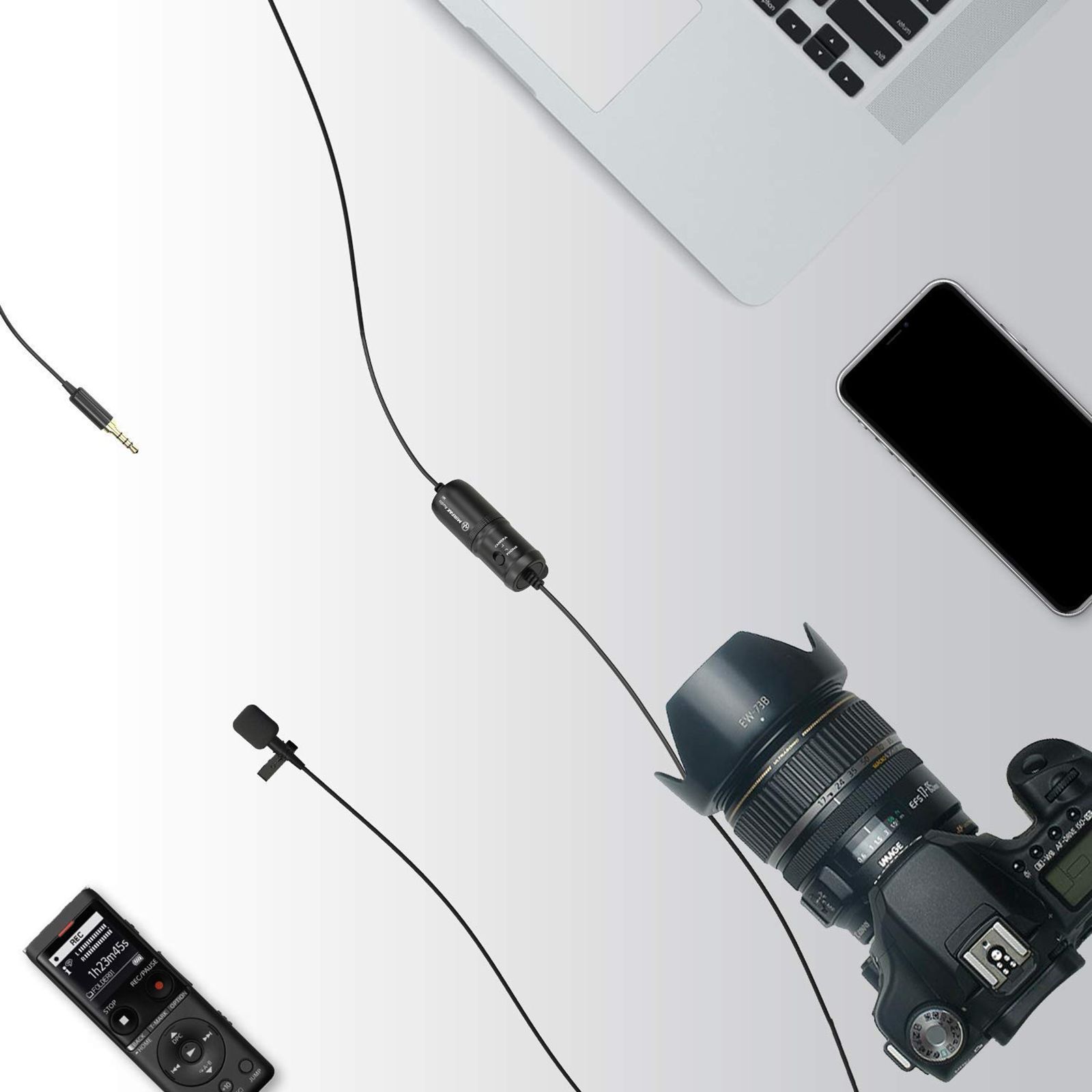 MIRFAK 3.5 Jack Wired Microphone with Intelligent Noise Reduction (Black)_10