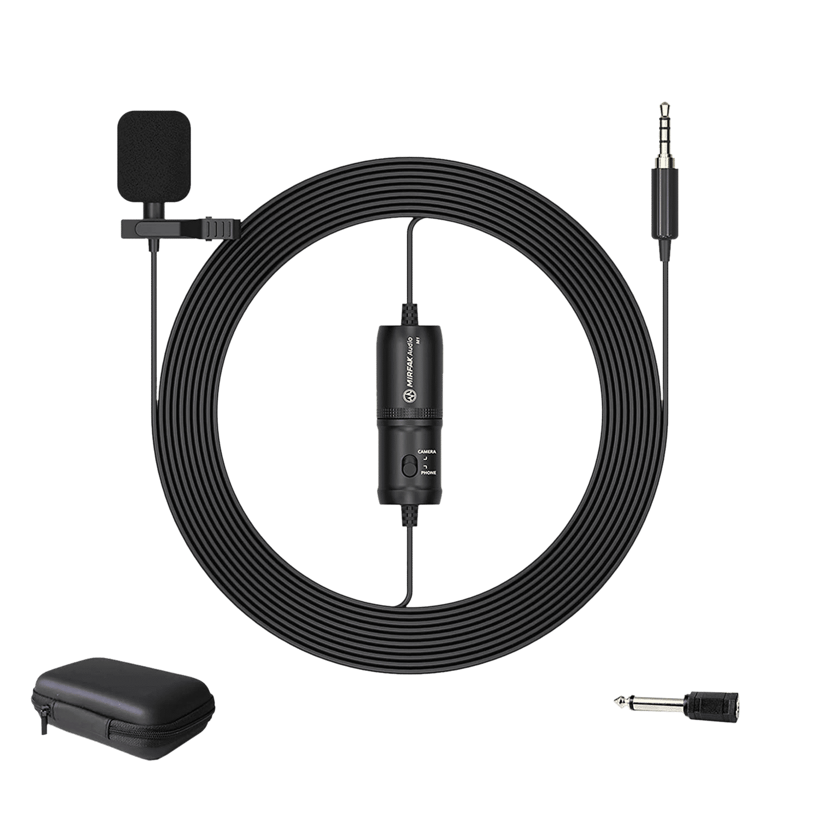 MIRFAK 3.5 Jack Wired Microphone with Intelligent Noise Reduction (Black)_3