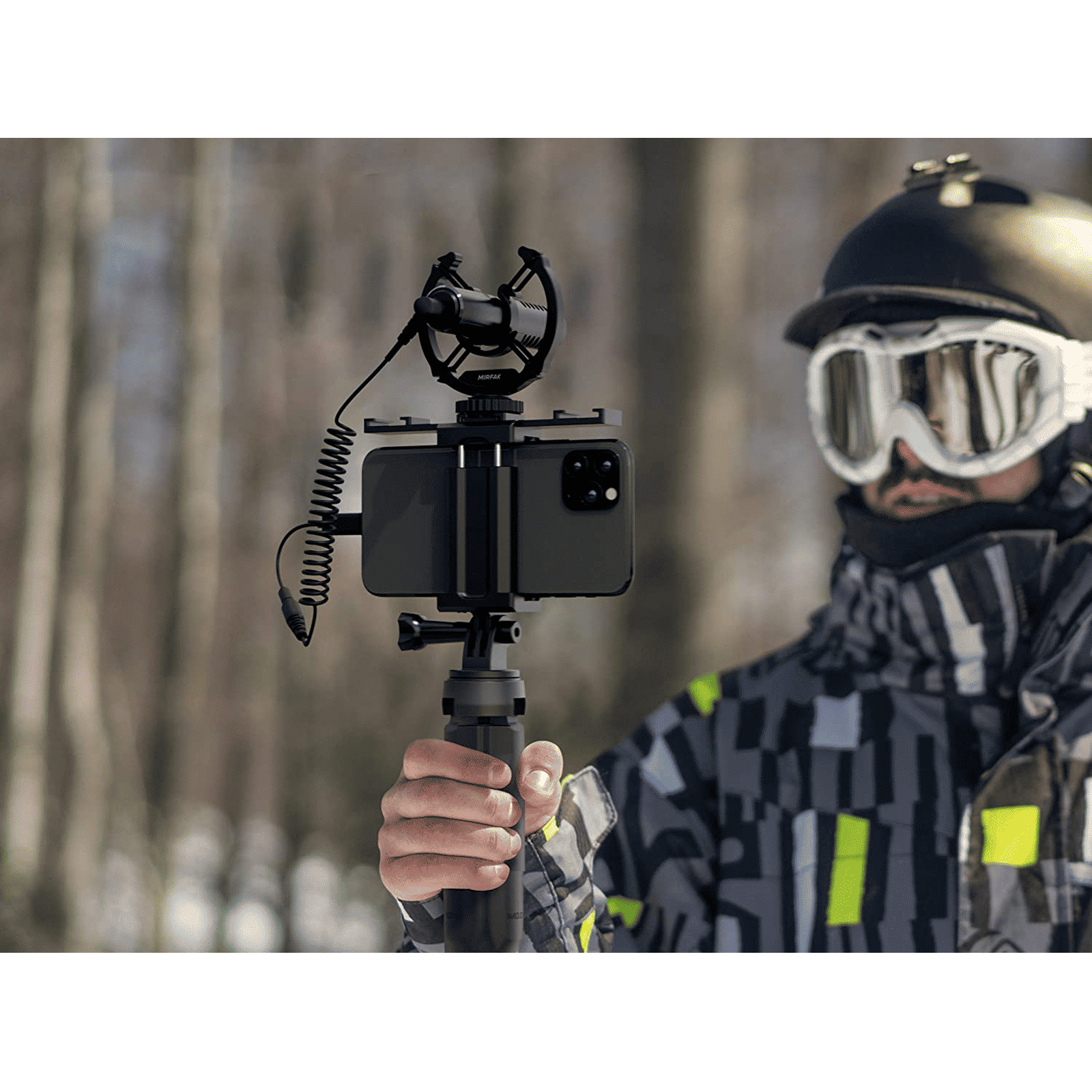 MIRFAK N2 3.5 Jack Wired Microphone with Cardioid Sound (Black)_8