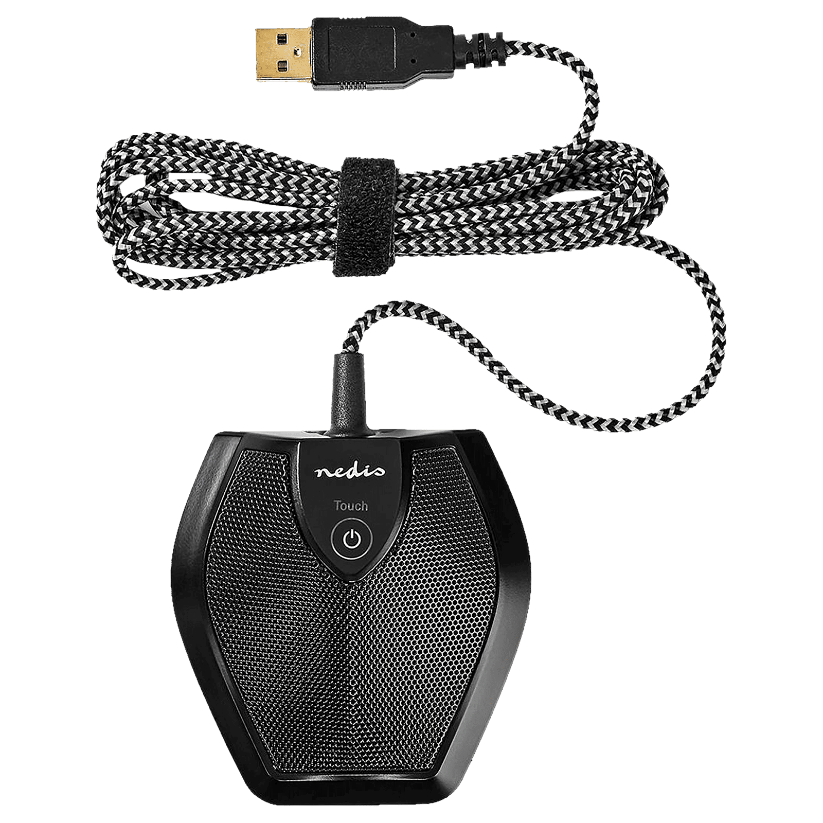 nedis Hanging Wired Microphone (Built-In Filter Sponge, MICCU100BK, Black)_1