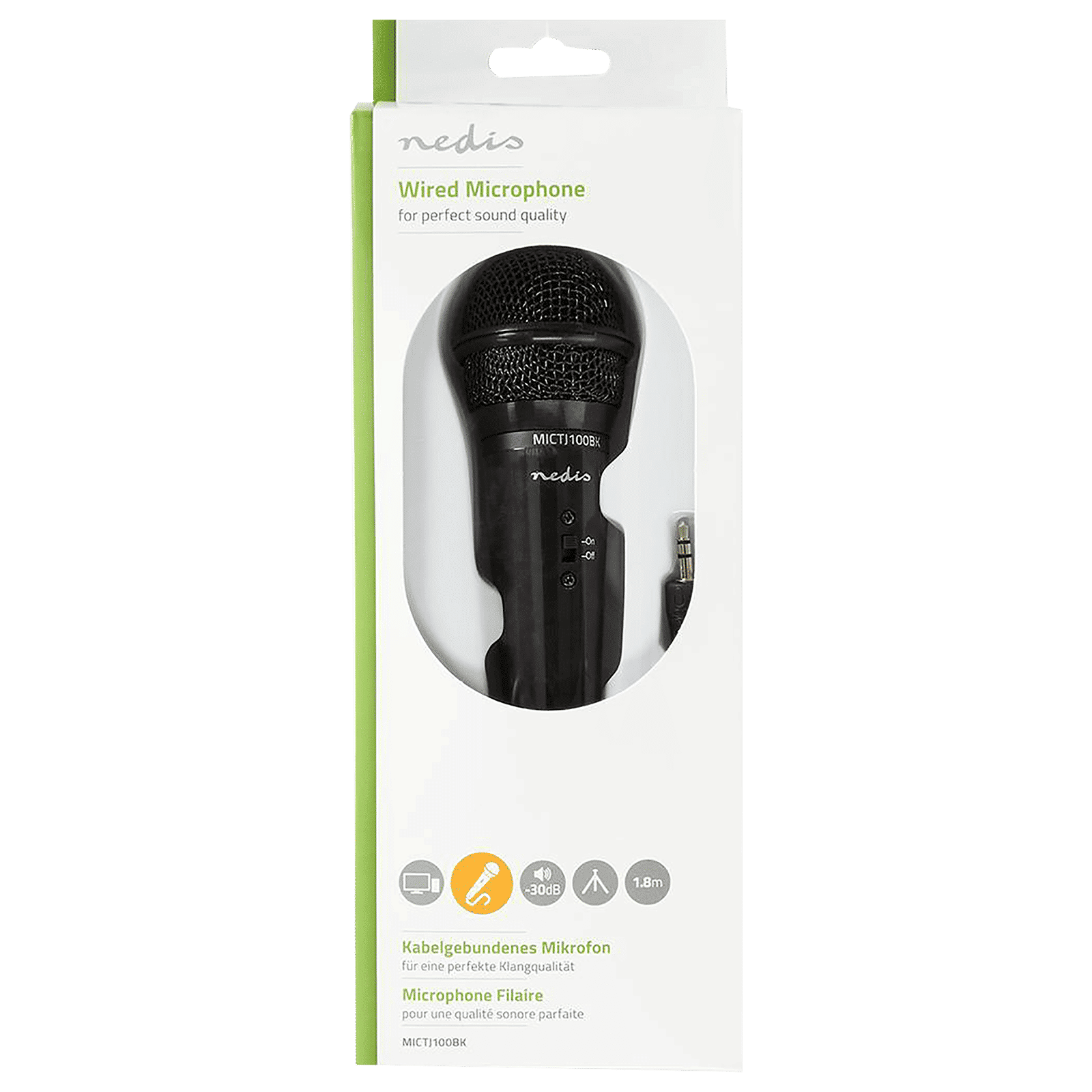 nedis Gooseneck Wired Condenser Microphone (Super Versatile, MICTJ100BK, Black)_5