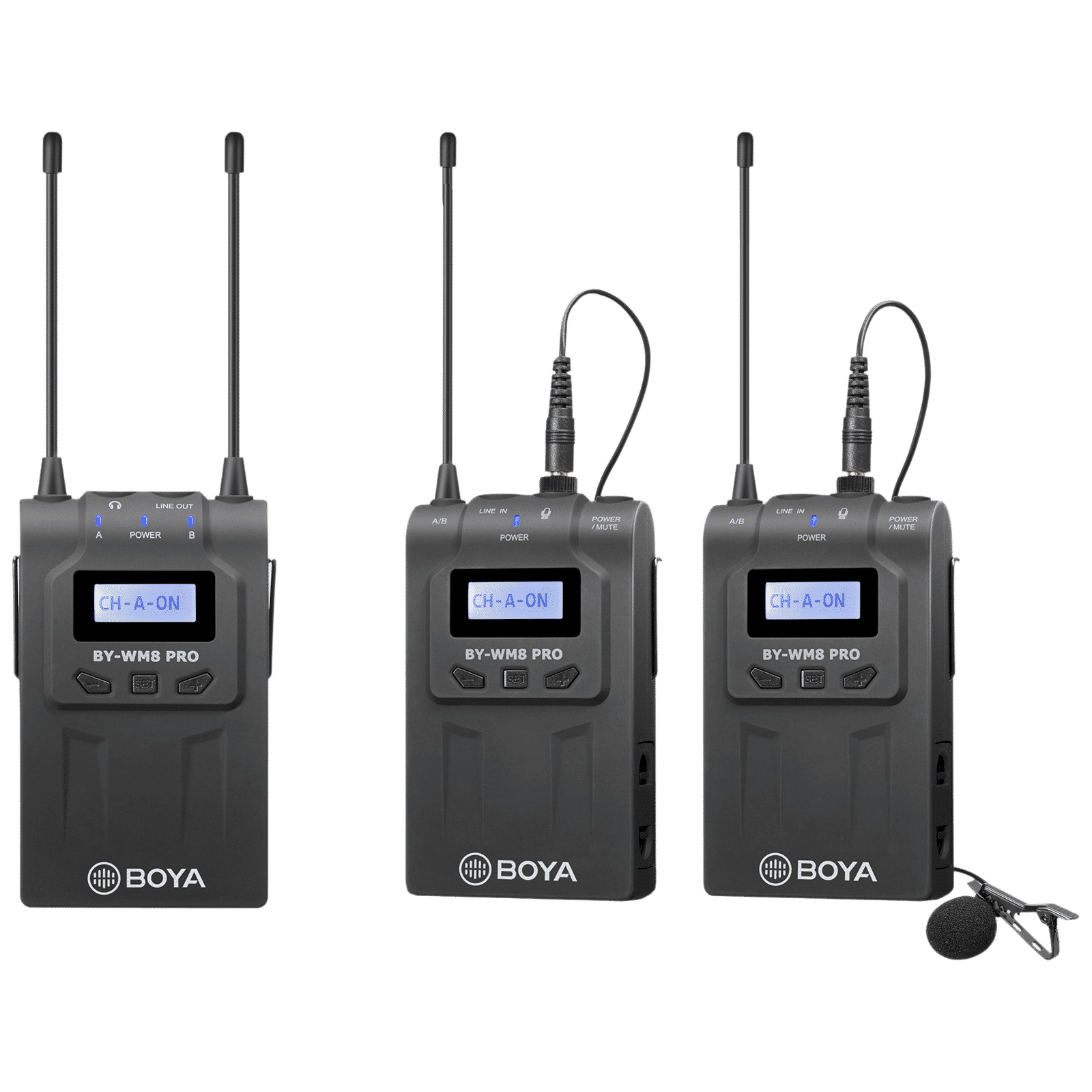 Boya 3.5 Jack Wireless Microphone with Mute Function (Black)_1