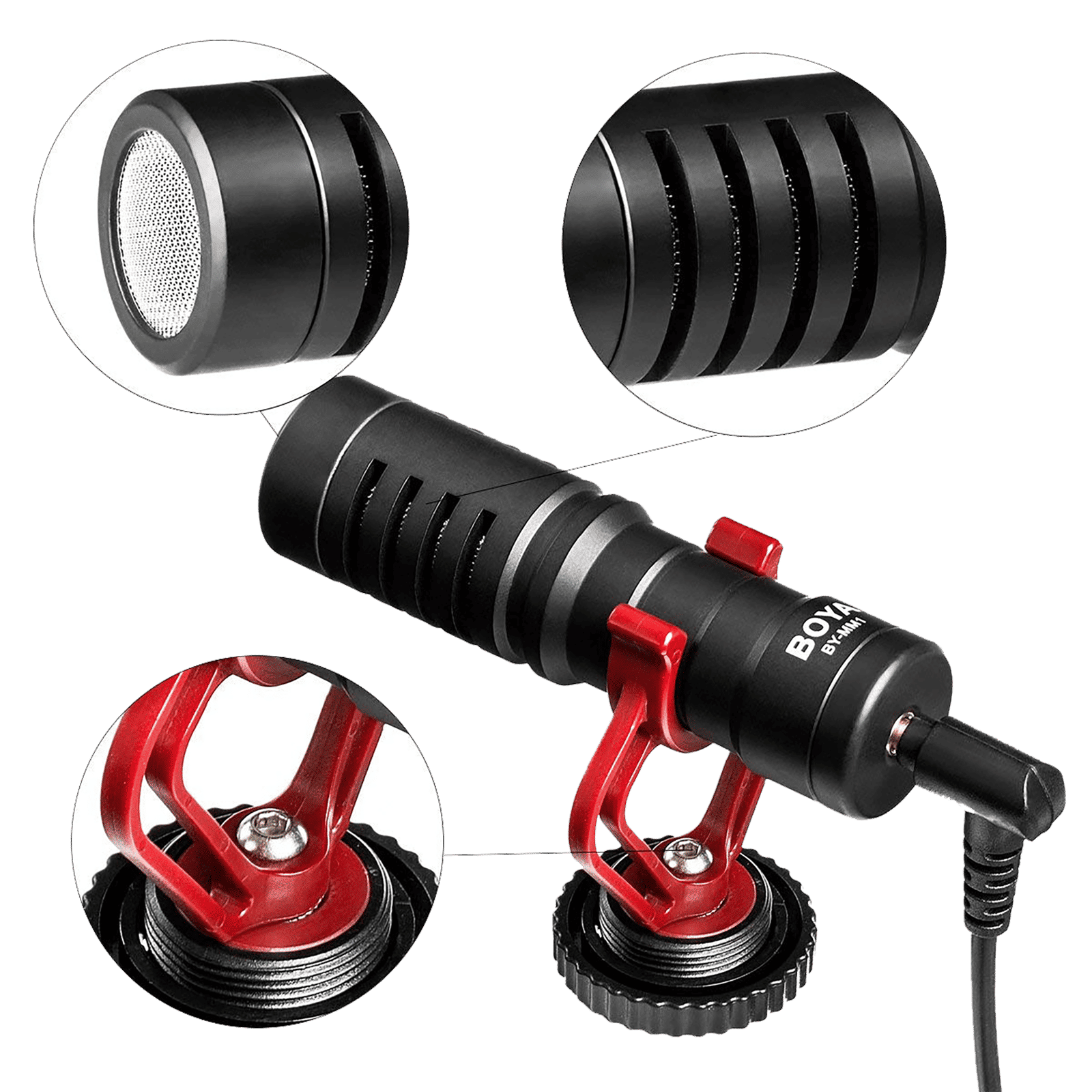 Boya 3.5 Jack Wired Microphone with Noise Cancellation (Black) Boya 3.5 Jack Wired Microphone with Noise Cancellation (Black)_11