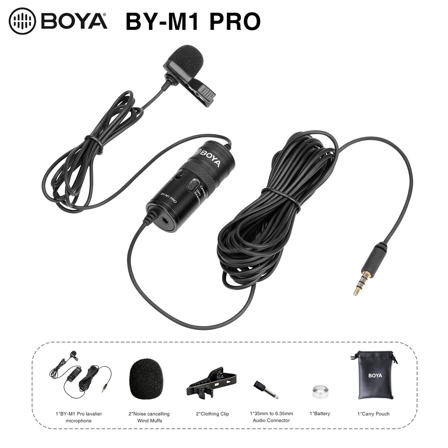 Boya 3.5 Jack Wired Microphone with 360 Degree Range Pickup (Black)_13