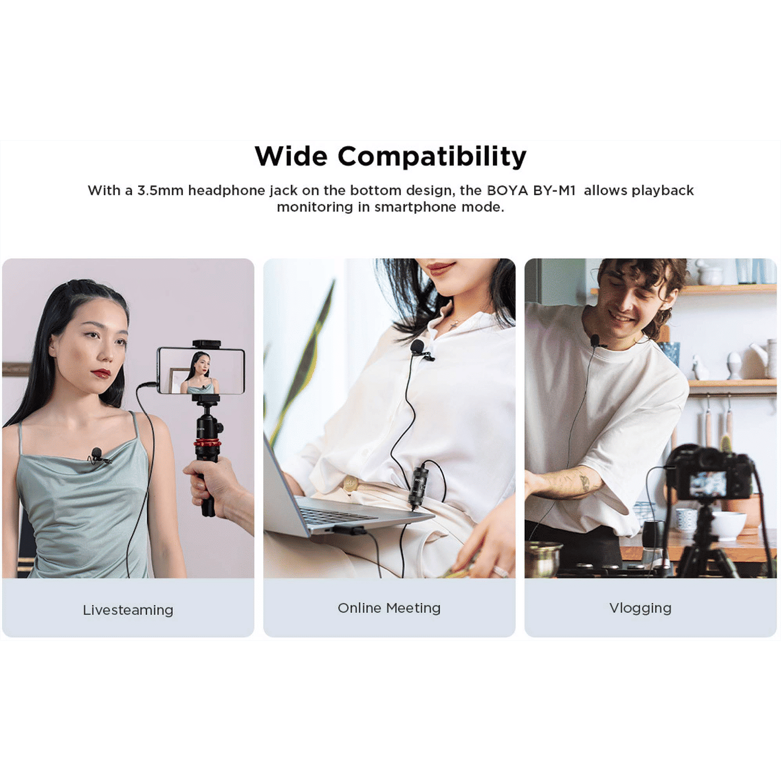 Boya 3.5 Jack Wired Microphone with 360 Degree Range Pickup (Black)_8