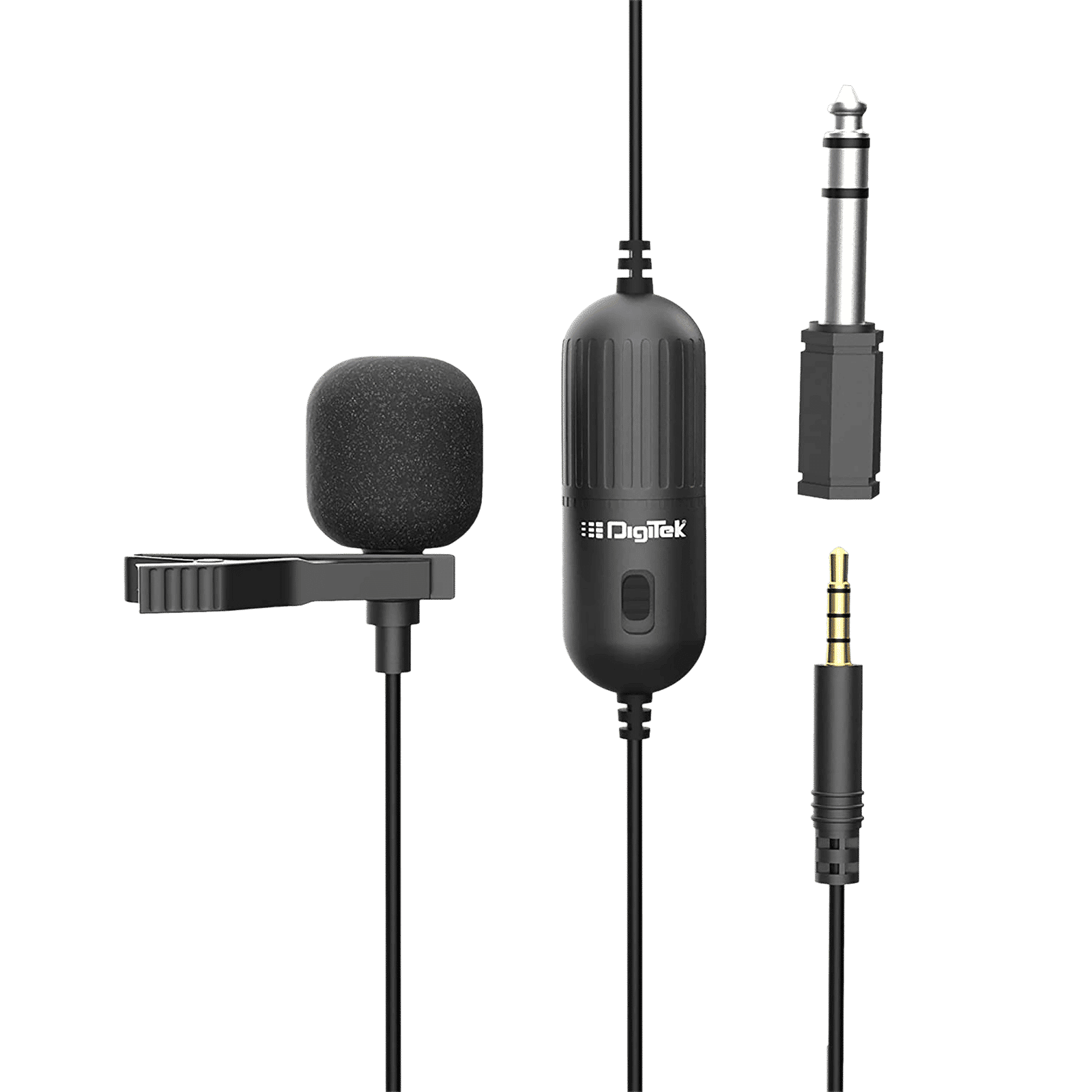 DigiTek DM-01 3.5 Jack Wired Microphone with Low Handling Noise (Black)_1