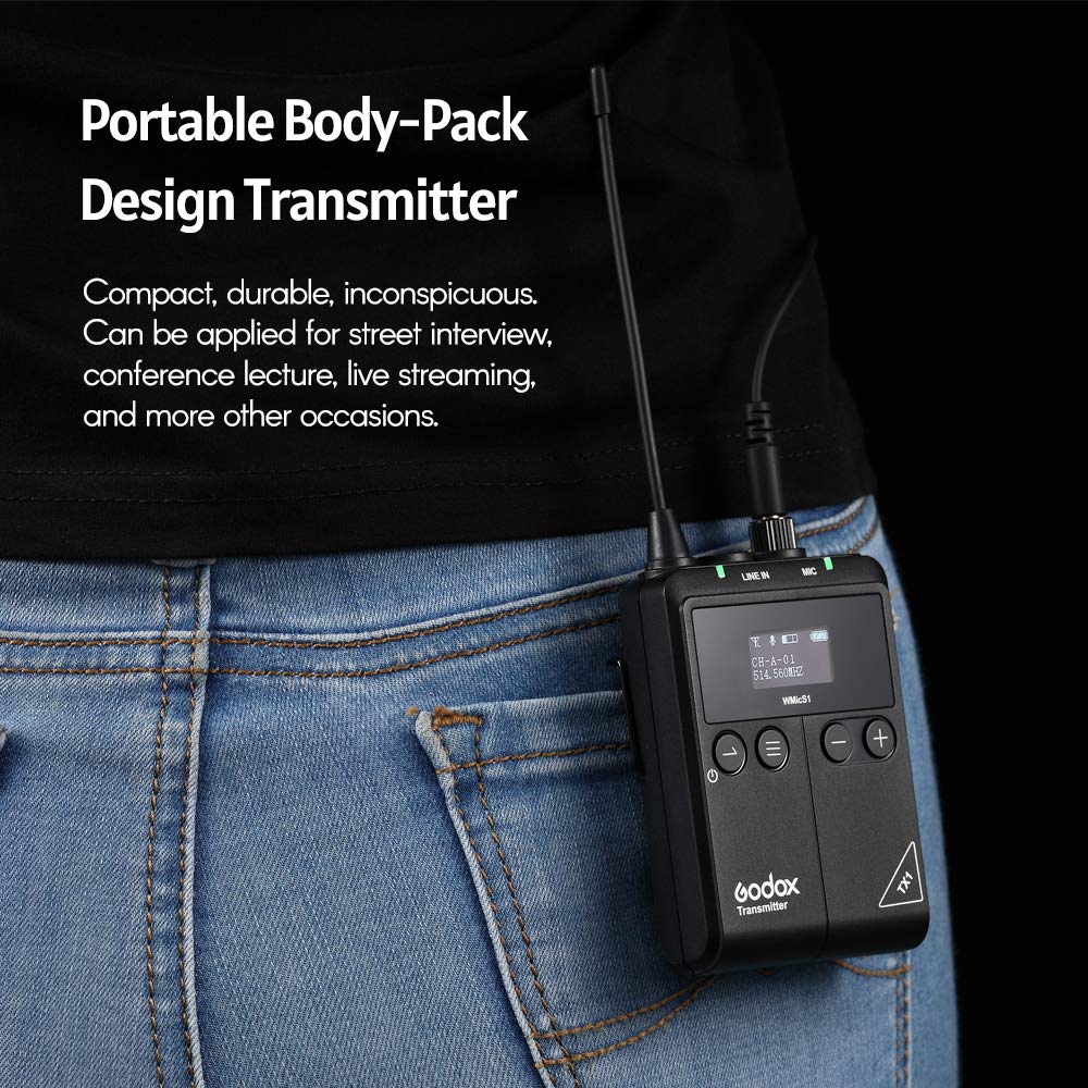 Godox S1 3.5 Jack Wireless Microphone with Mute Function (Black)_6