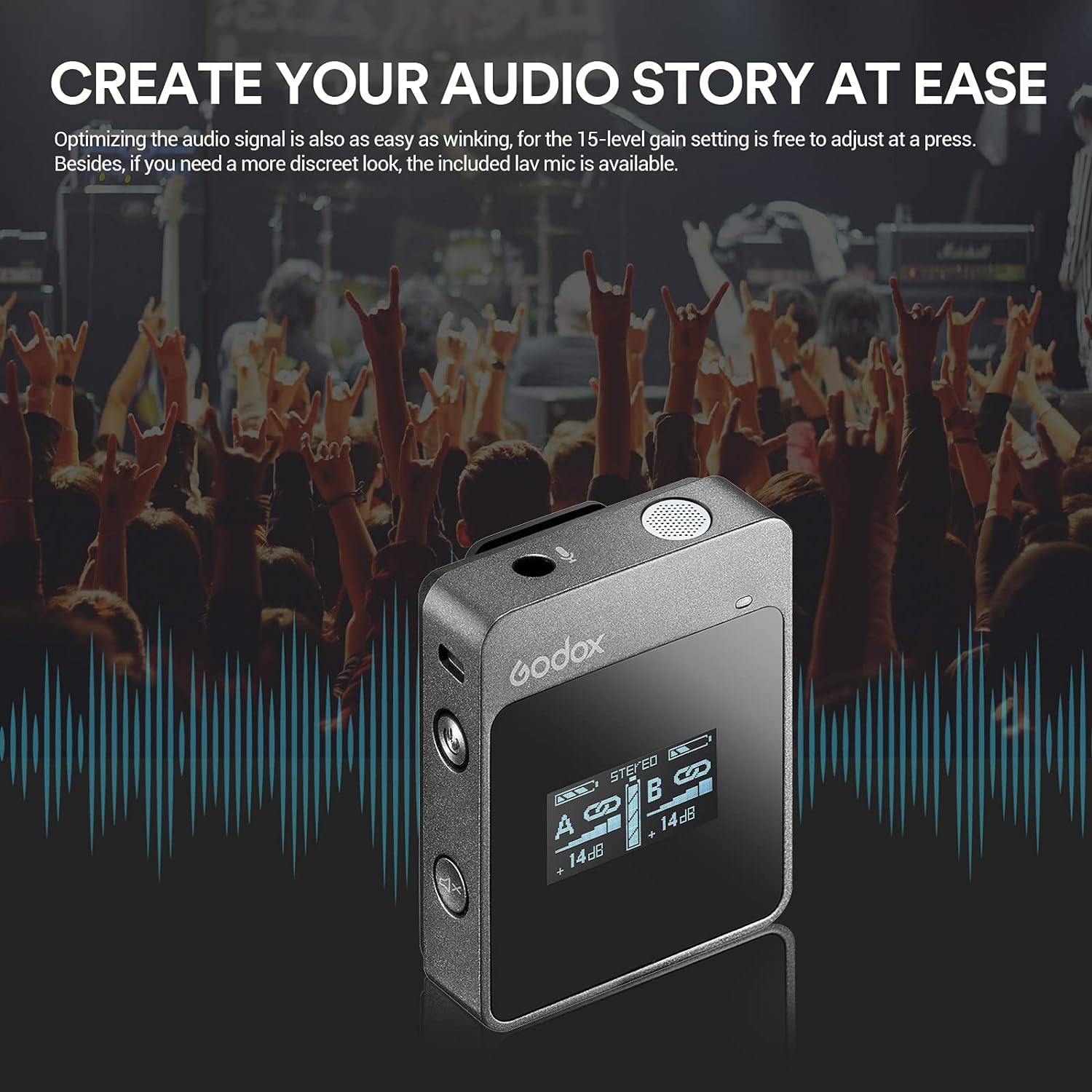 Godox MoveLink M1 Type C & 3.5 Jack Wireless Microphone with Charging Case (Black)_5