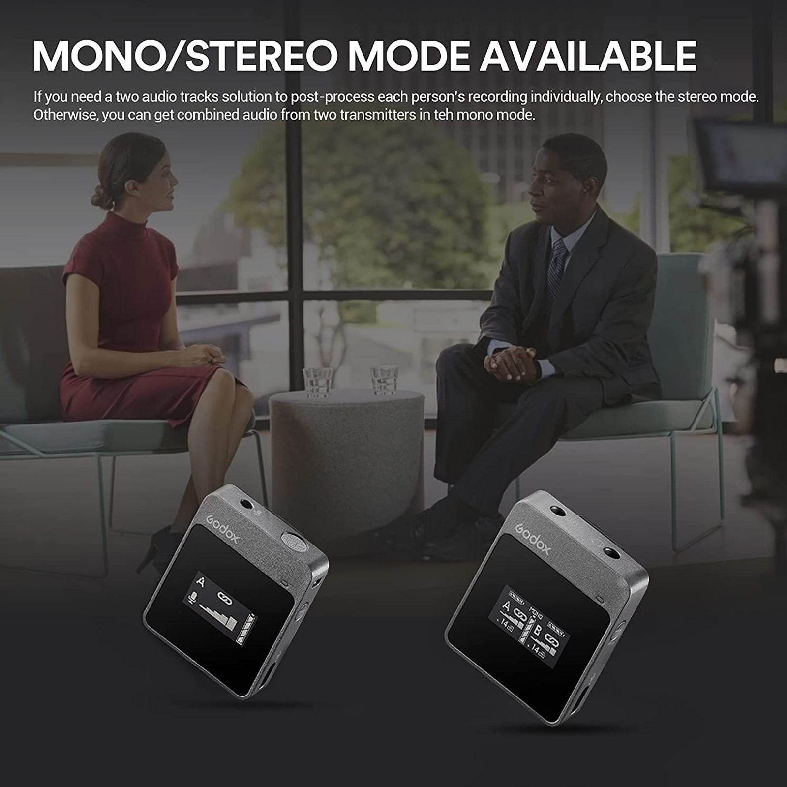 Godox MoveLink M1 Type C & 3.5 Jack Wireless Microphone with Charging Case (Black)_9