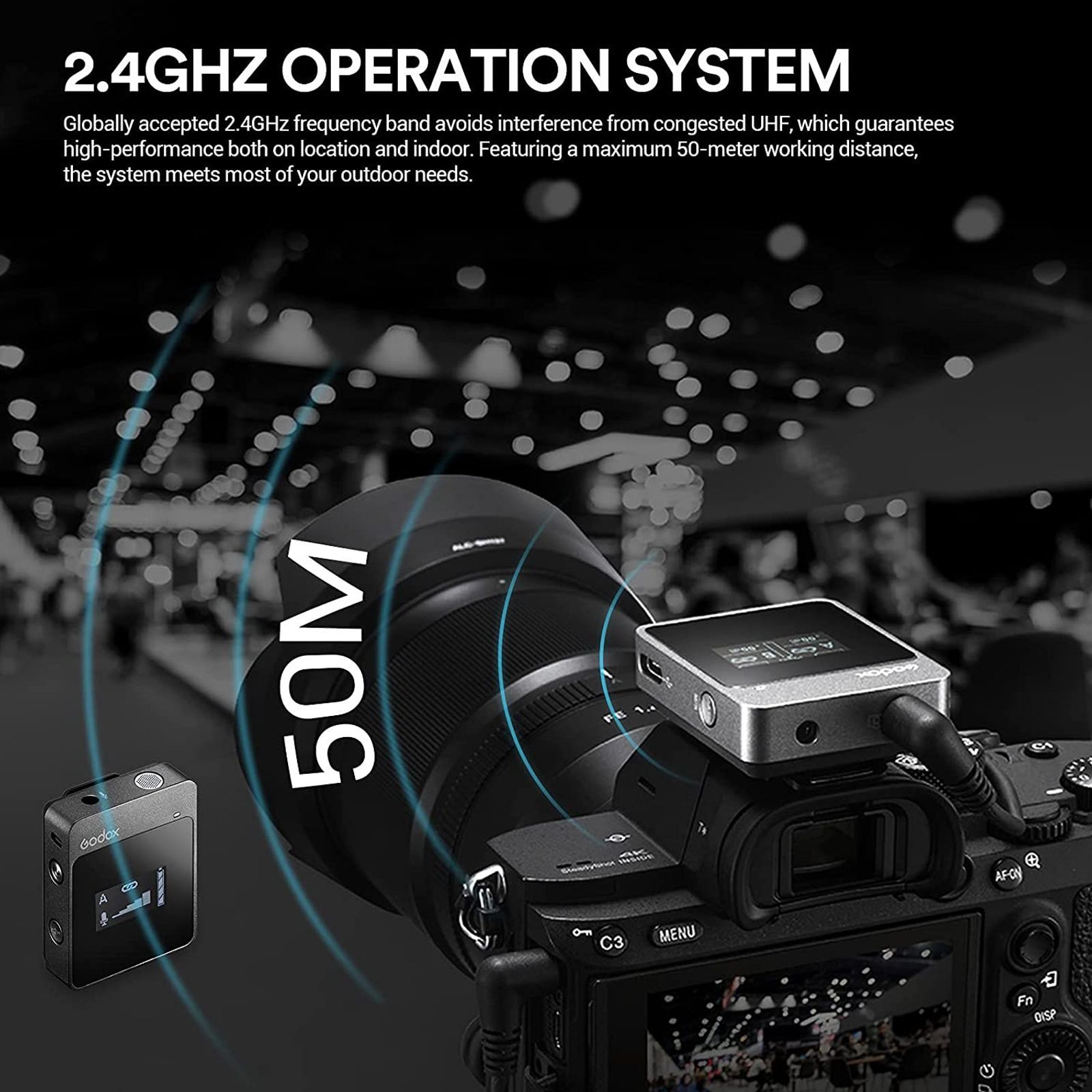 Godox MoveLink M1 Type C & 3.5 Jack Wireless Microphone with Charging Case (Black)_10