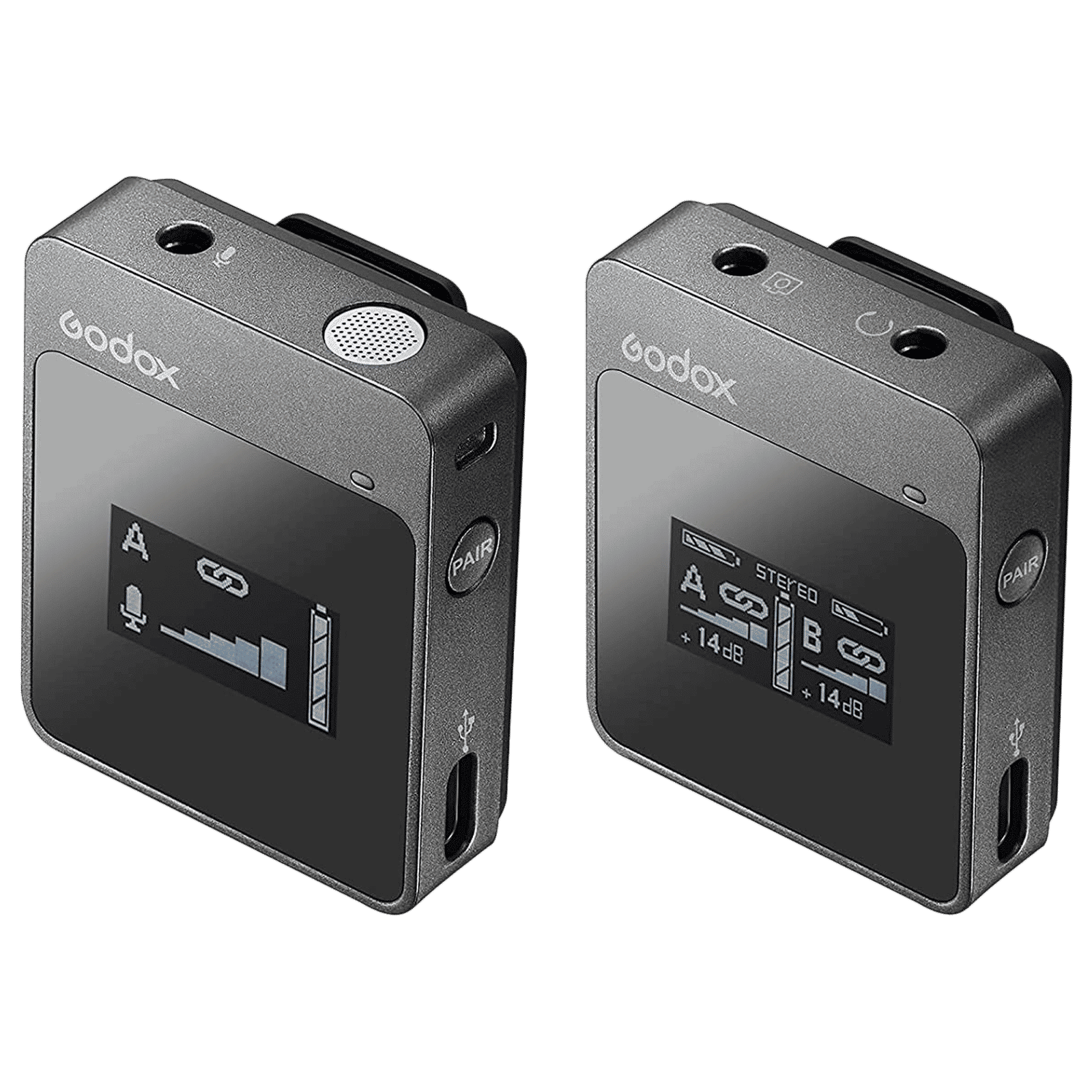 Godox MoveLink M1 Type C & 3.5 Jack Wireless Microphone with Charging Case (Black)_3