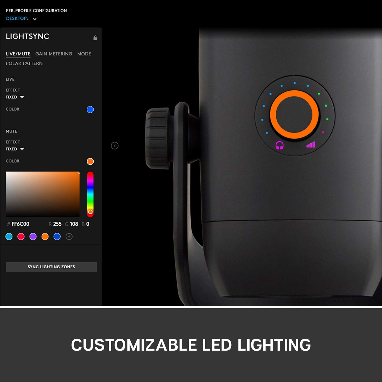 logitech Yeti X USB Wired Microphone with HD Audio (Blackout) logitech Yeti X USB Wired Microphone with HD Audio (Blackout)_13