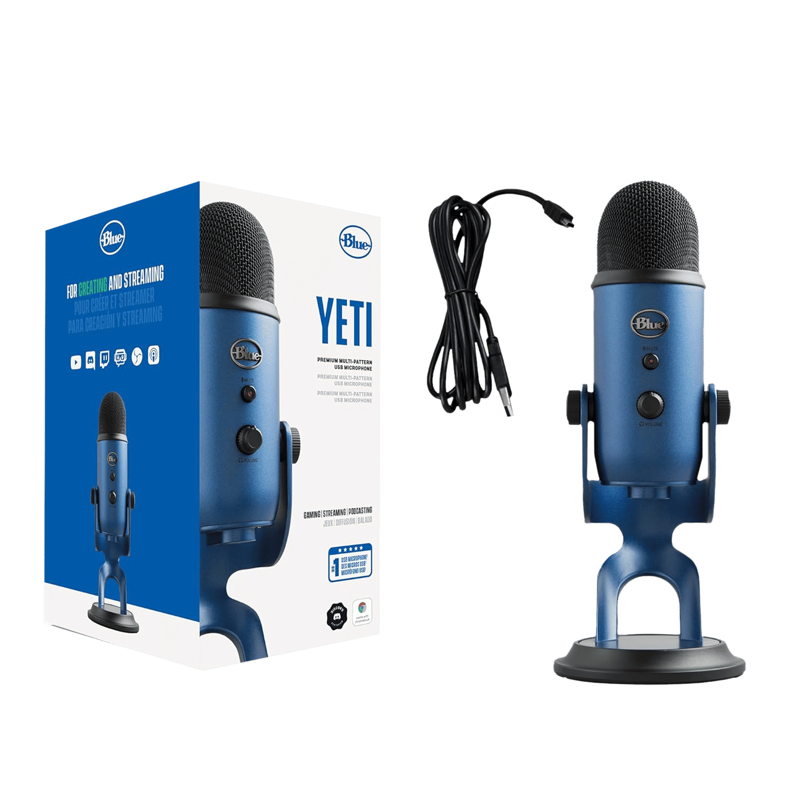 logitech Yeti USB Wired Microphone with HD Audio (Midnight Blue) logitech Yeti USB Wired Microphone with HD Audio (Midnight Blue)_7