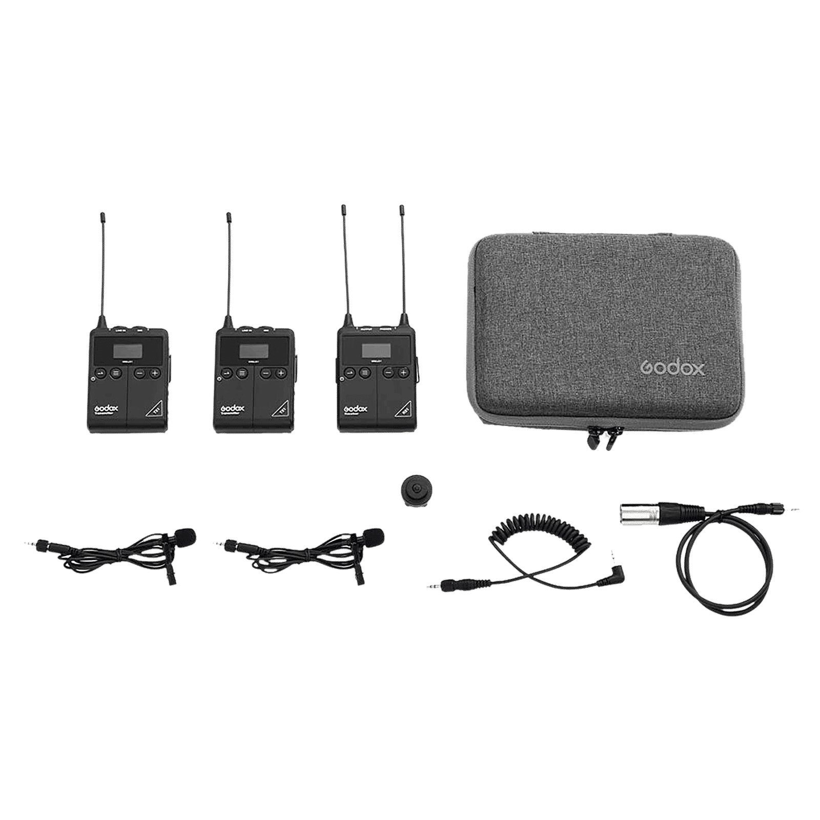 Godox WMicS1 Kit 2 3.5 Jack Wireless Microphone with Noise Reduction (Black)_3