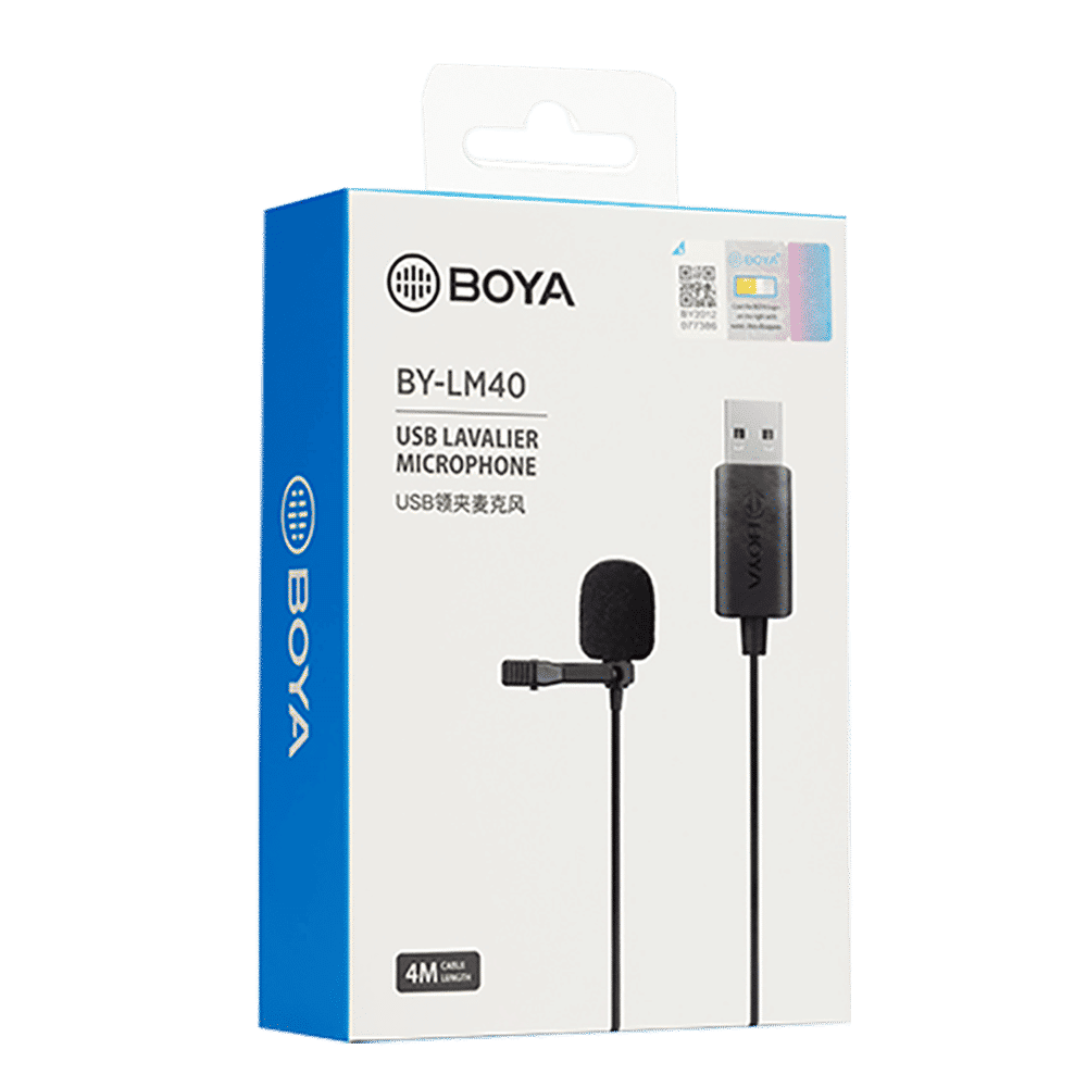 Boya USB Wired Microphone with Clip on Mic (Black)_12