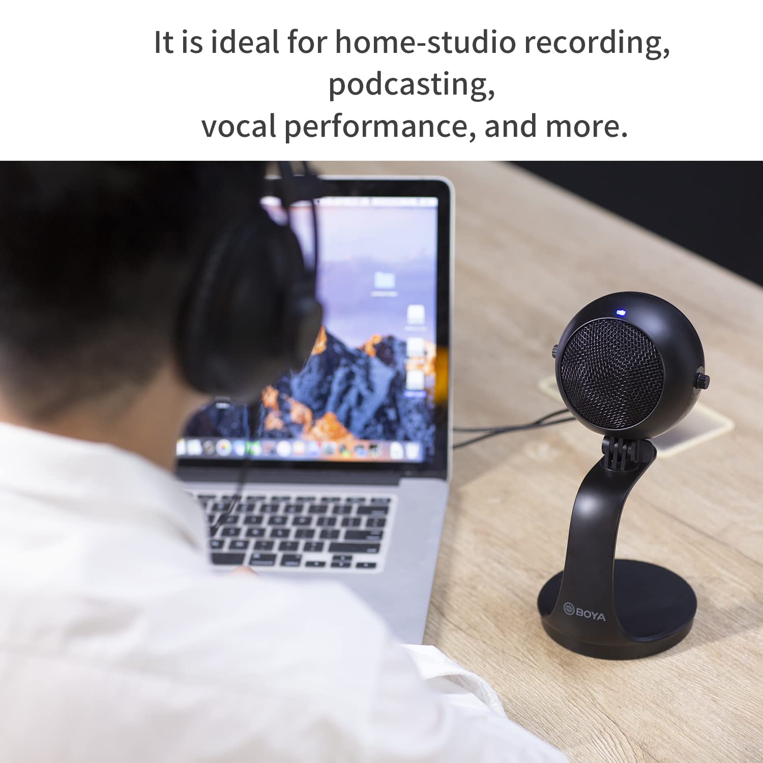 Boya Type C & 3.5 Jack Wired Microphone with Mute Function (Black)_11