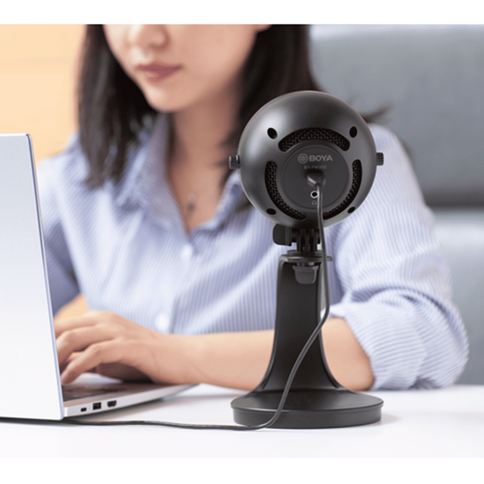 Boya Type C & 3.5 Jack Wired Microphone with Mute Function (Black)_13