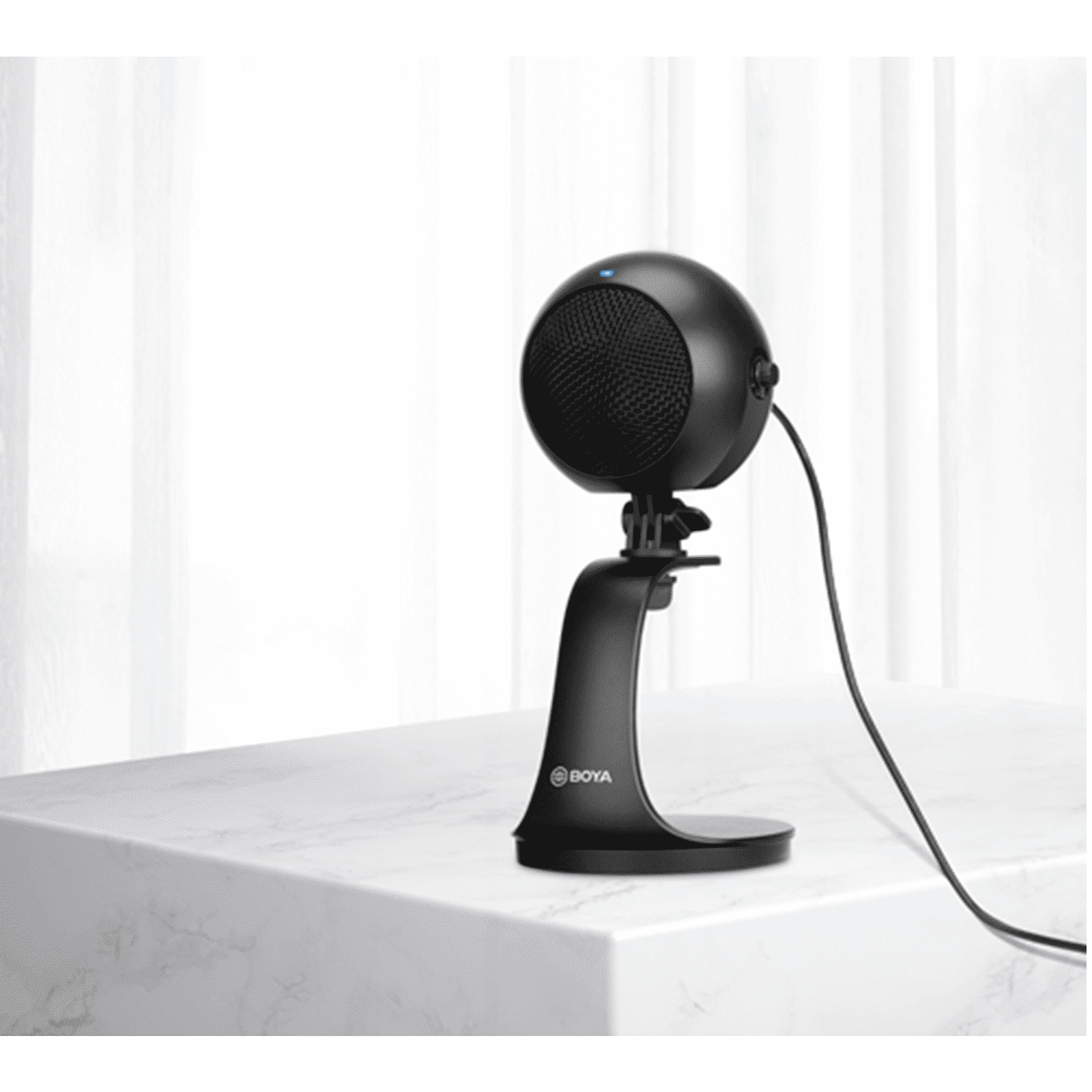 Boya Type C & 3.5 Jack Wired Microphone with Mute Function (Black)_16