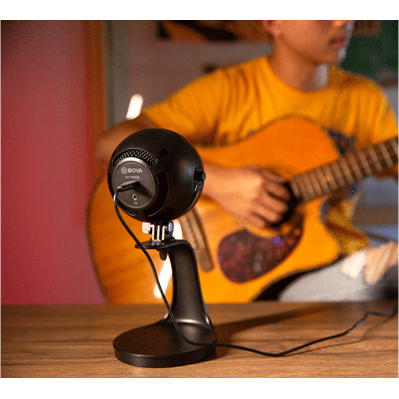 Boya Type C & 3.5 Jack Wired Microphone with Mute Function (Black)_18