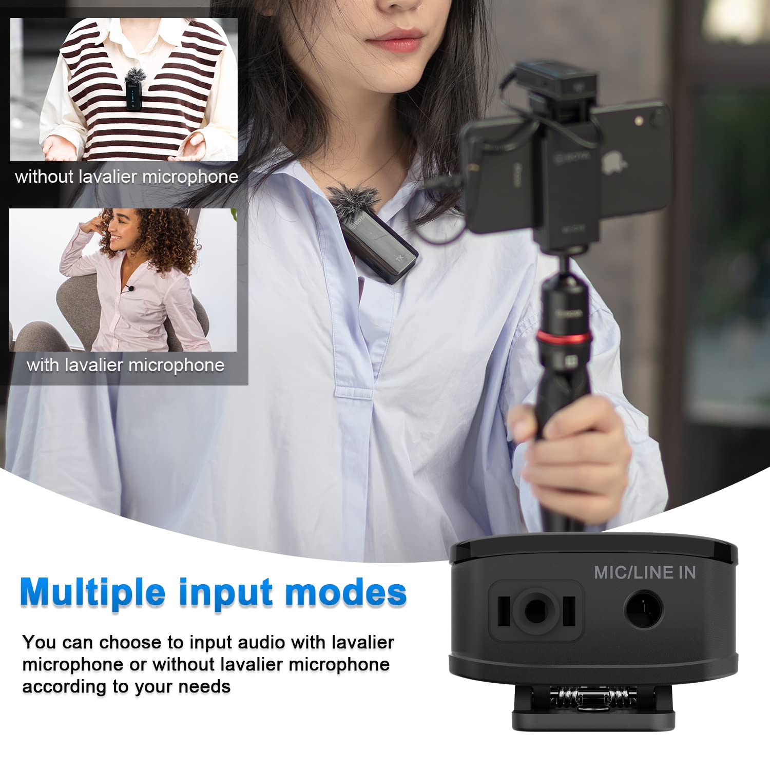 Boya Type C & 3.5 Jack Wireless Microphone with 2.4GHz Transmission Technology (Black)_9