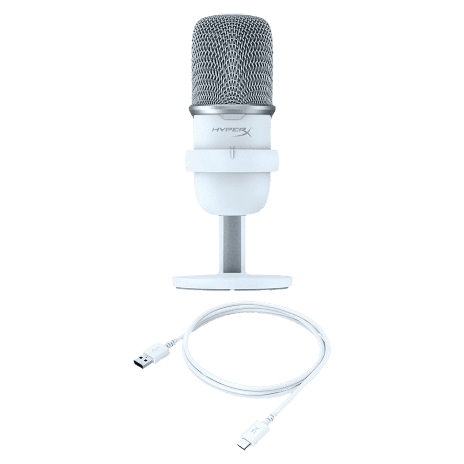 HyperX SoloCast Type C Wired Microphone with Tap-to-Mute Sensor (White)_8