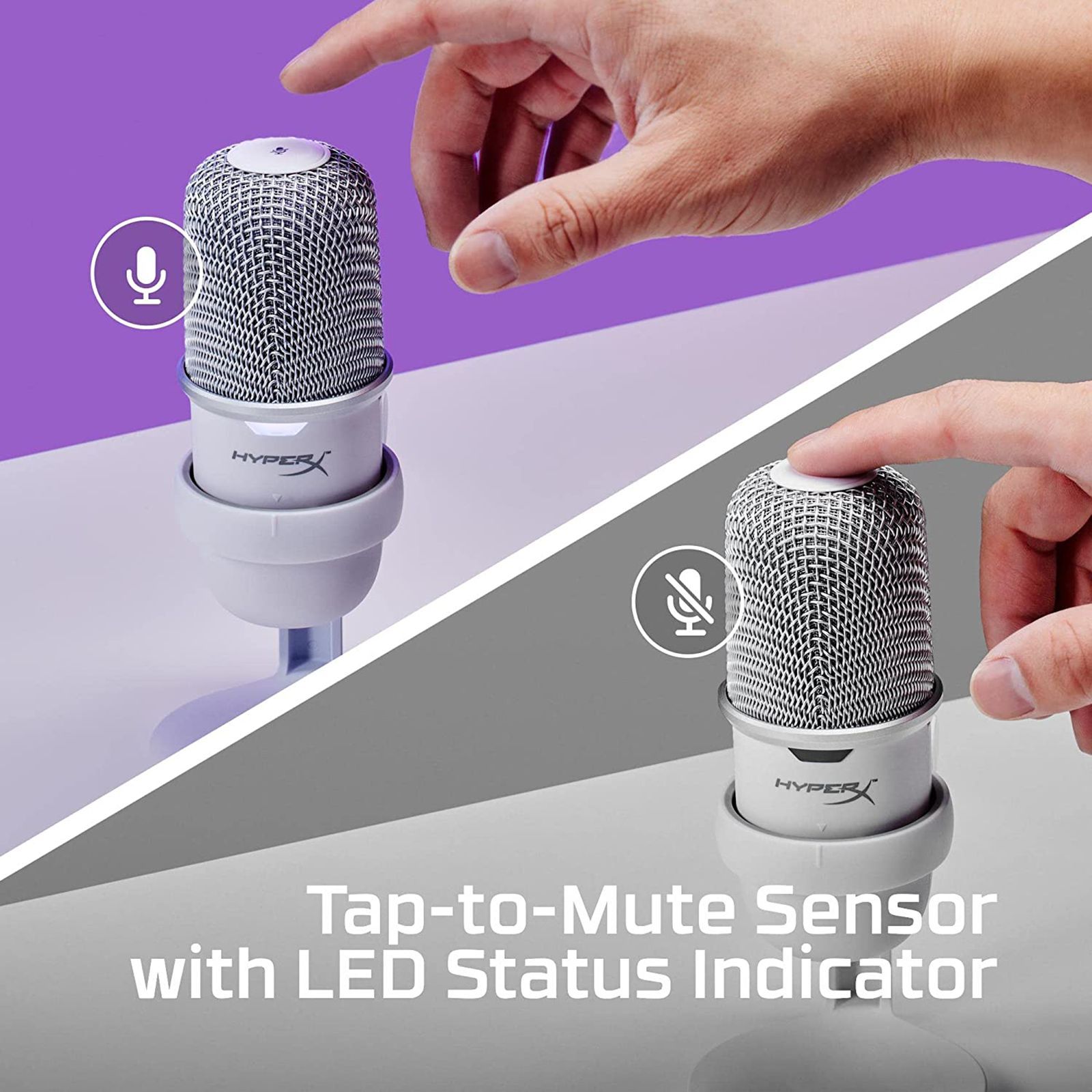 HyperX SoloCast Type C Wired Microphone with Tap-to-Mute Sensor (White)_13