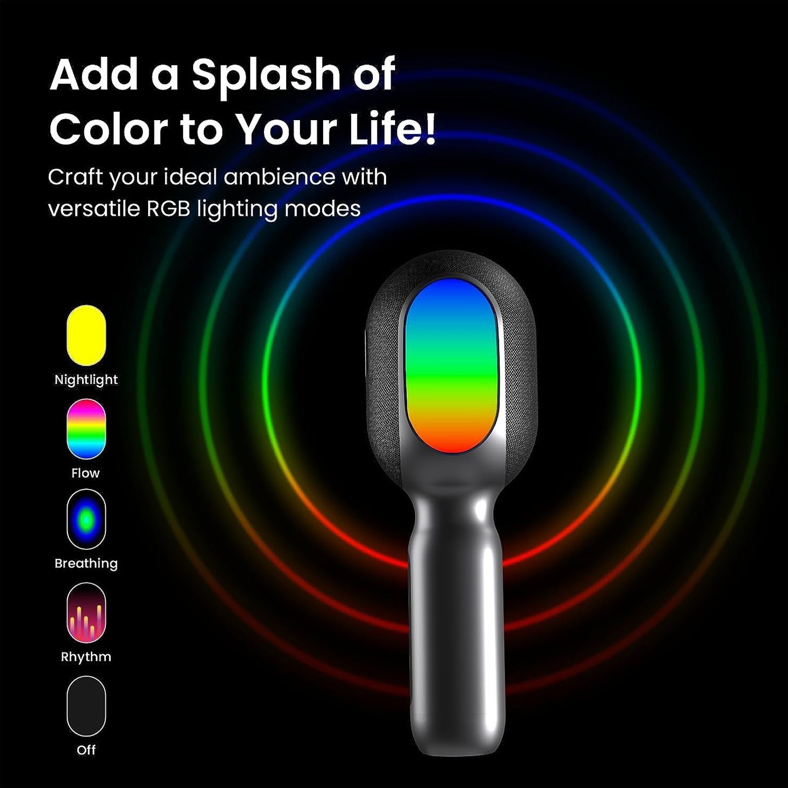 PORTRONICS Dash 2 Type C and 3.5 Jack Wireless Microphone with Speaker (Grey)_7