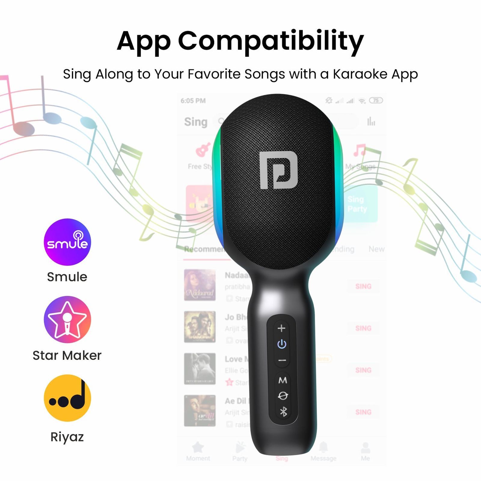 PORTRONICS Dash 2 Type C and 3.5 Jack Wireless Microphone with Speaker (Grey)_9