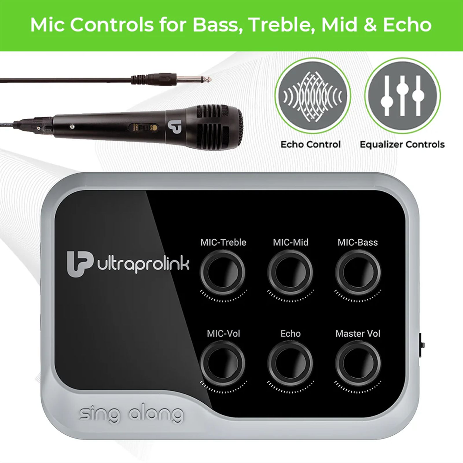 ultraprolink Wireless Karaoke Mixer with Dynamic Microphone (Black)_7