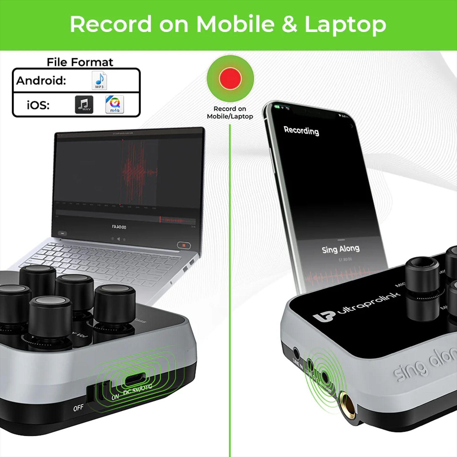 ultraprolink Wireless Karaoke Mixer with Dynamic Microphone (Black)_3