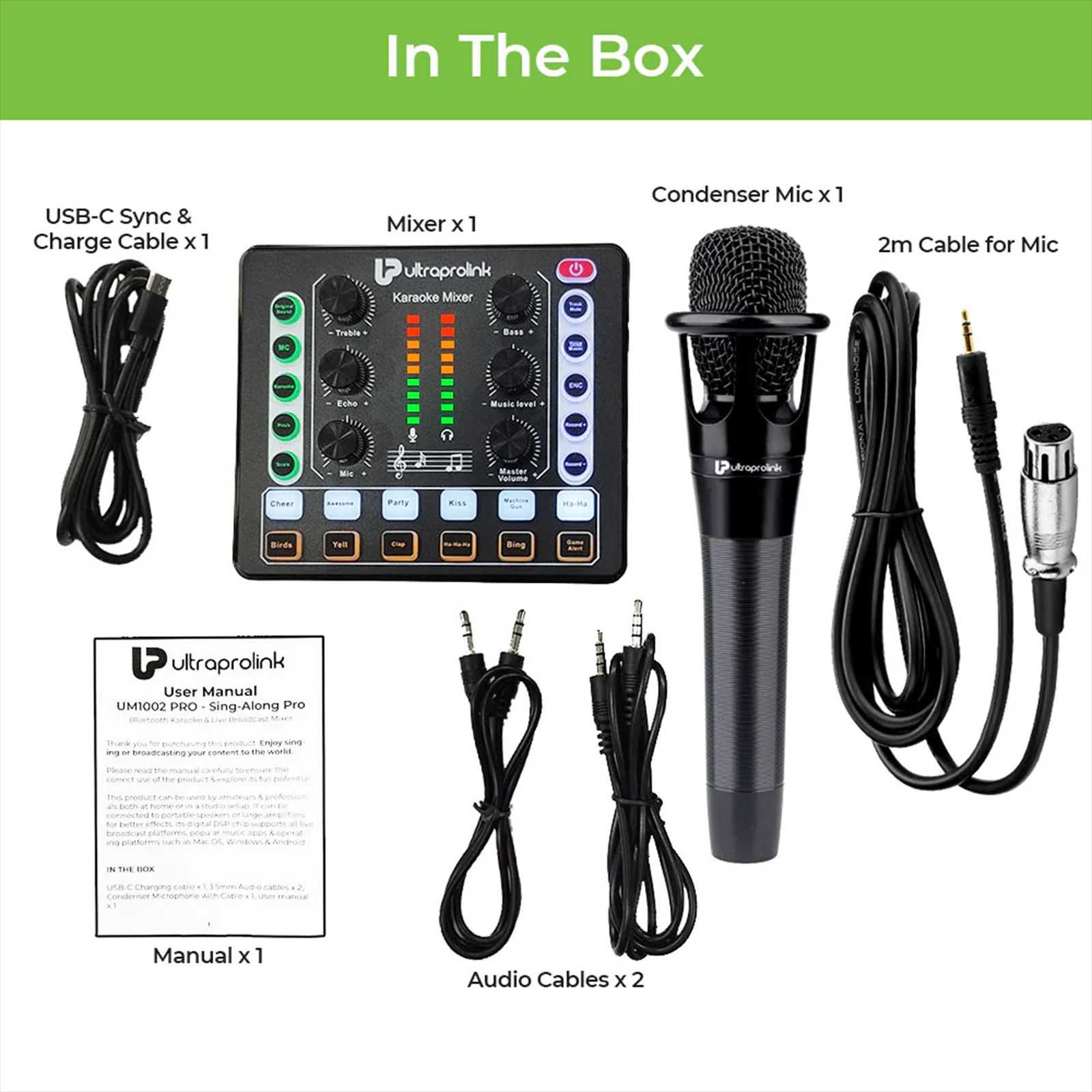 ultraprolink Wireless Karaoke Mixer with Condenser Mic (Black) ultraprolink Wireless Karaoke Mixer with Condenser Mic (Black)_7