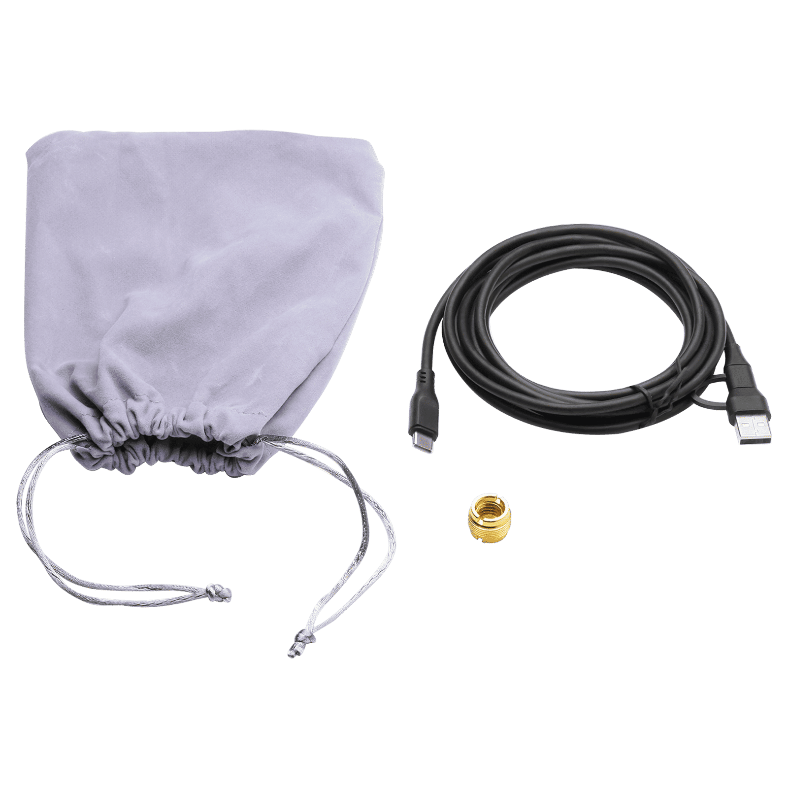 Croma USB, XLR & 3.5 Jack Wired Microphone with Touch Mute Button (Black)_6